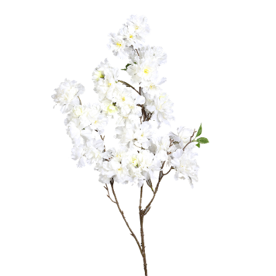 Kunstblume Kirschblüten Zweig Cream