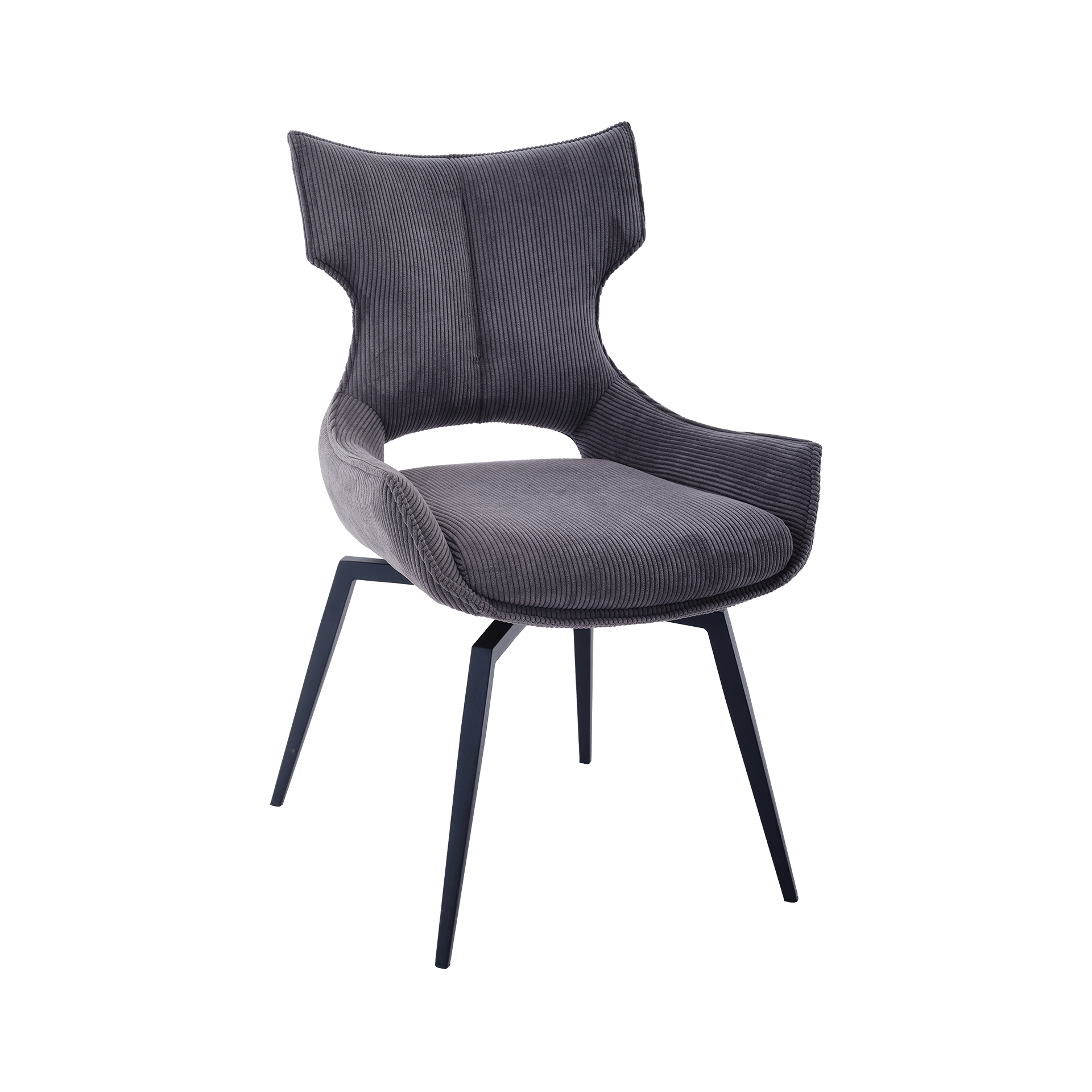 Stuhl Candie Bezug Grau Gestell Schwarz matt Stuhl Candie Bezug Grau Gestell Schwarz matt