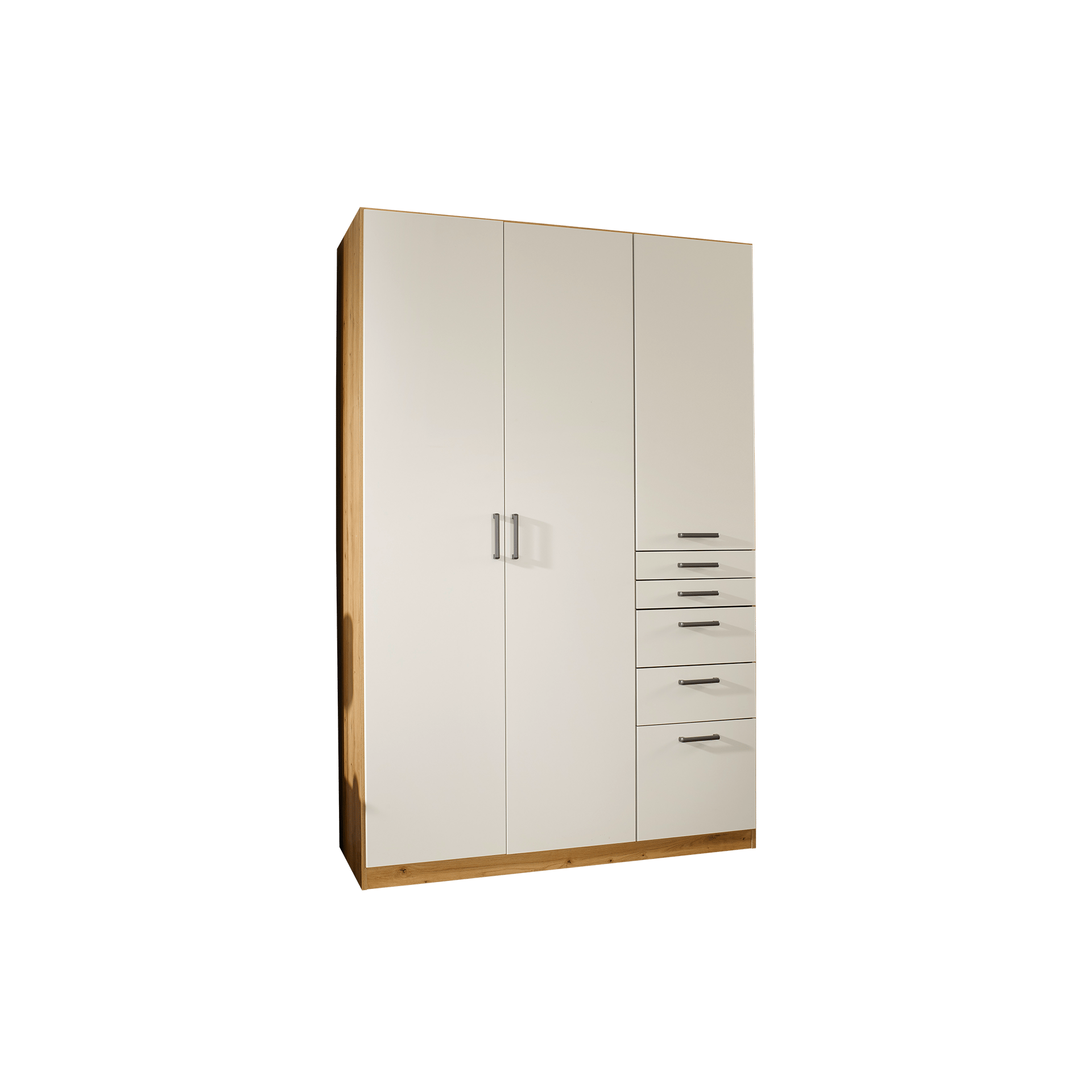 Drehtürenschrank Multiform 3-türig Weiß 54*136*210 Drehtürenschrank Multiform 3-türig Weiß 54*136*210
