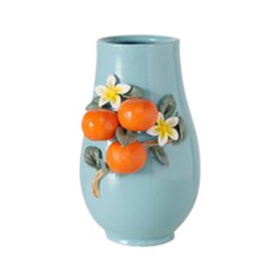 Vase Orange Orange-Türkis