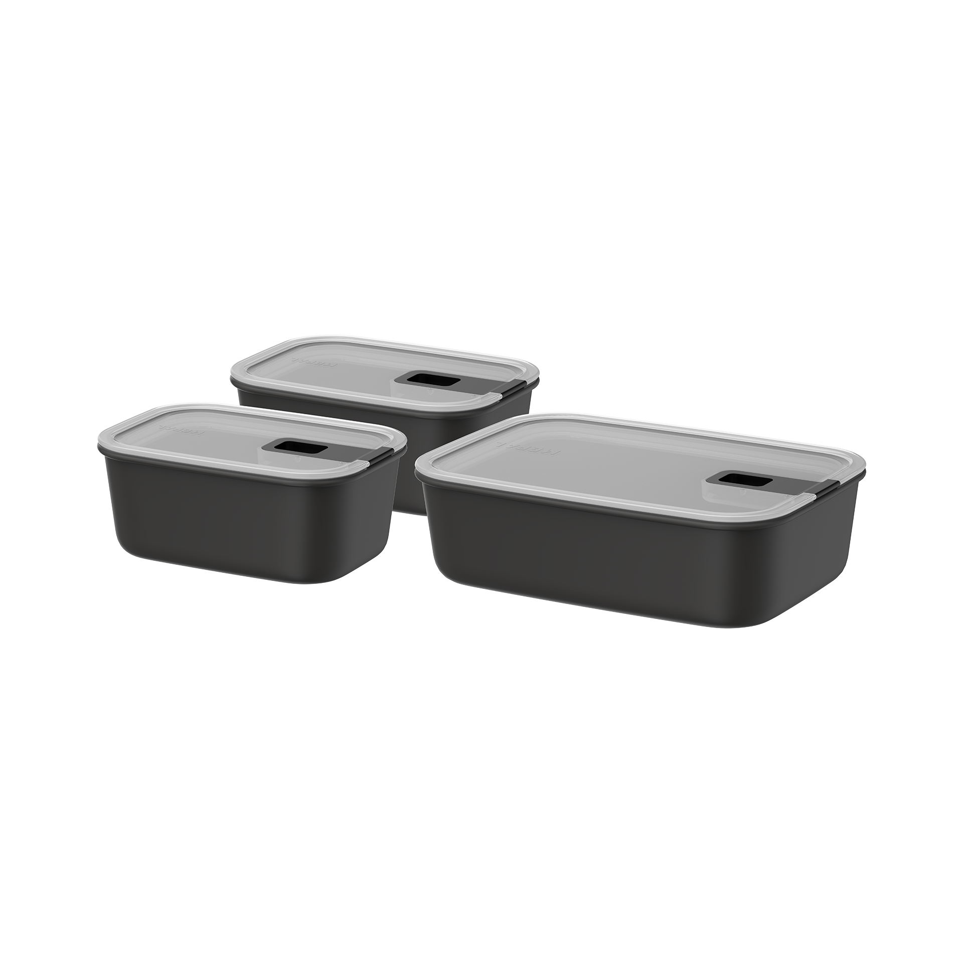 Mepal Frischhaltedosen-Set Easyclip Nordic Black