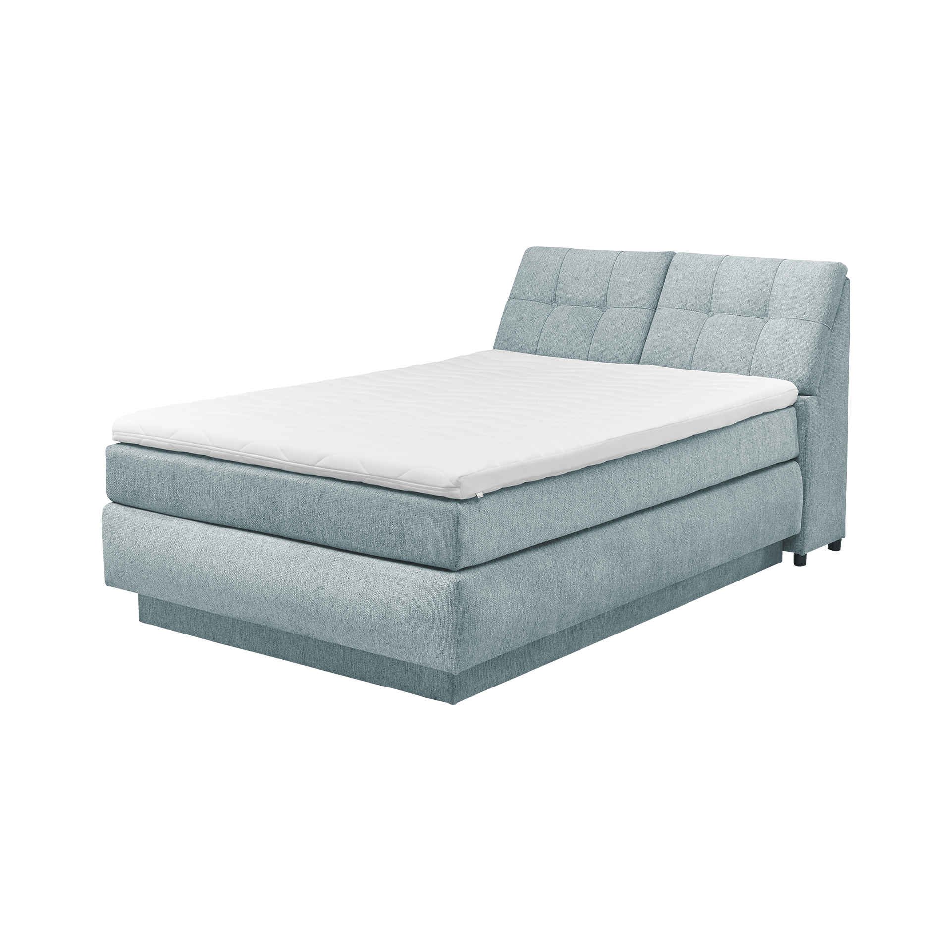 set one by Musterring Boxspringbett Fairfield Bezug Glow Ice Blue 140x200 cm set one by Musterring Boxspringbett Fairfield Bezug Glow Ice Blue 140x200 cm
