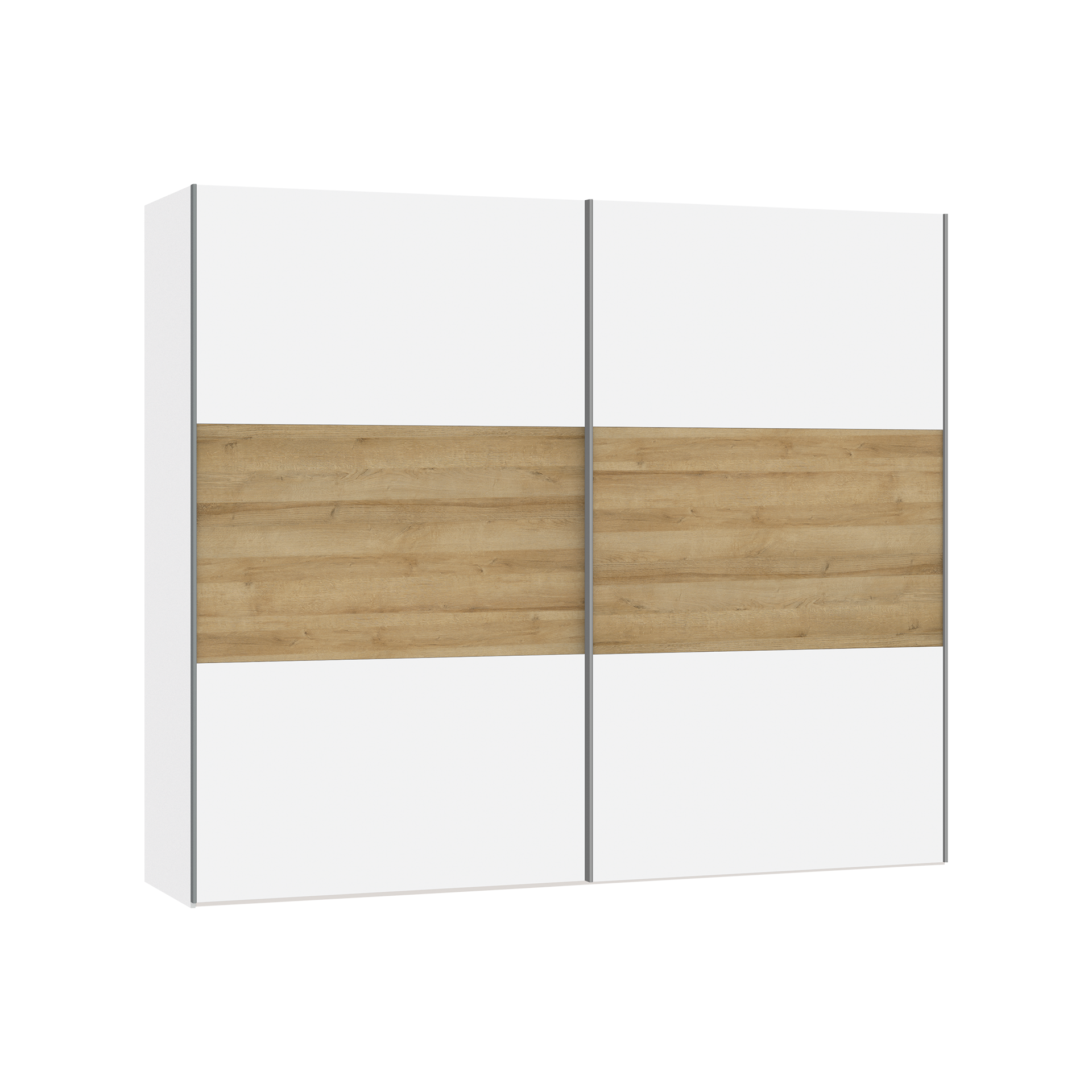 Schwebetürenschrank Lillo Weiß 58.5*253*220