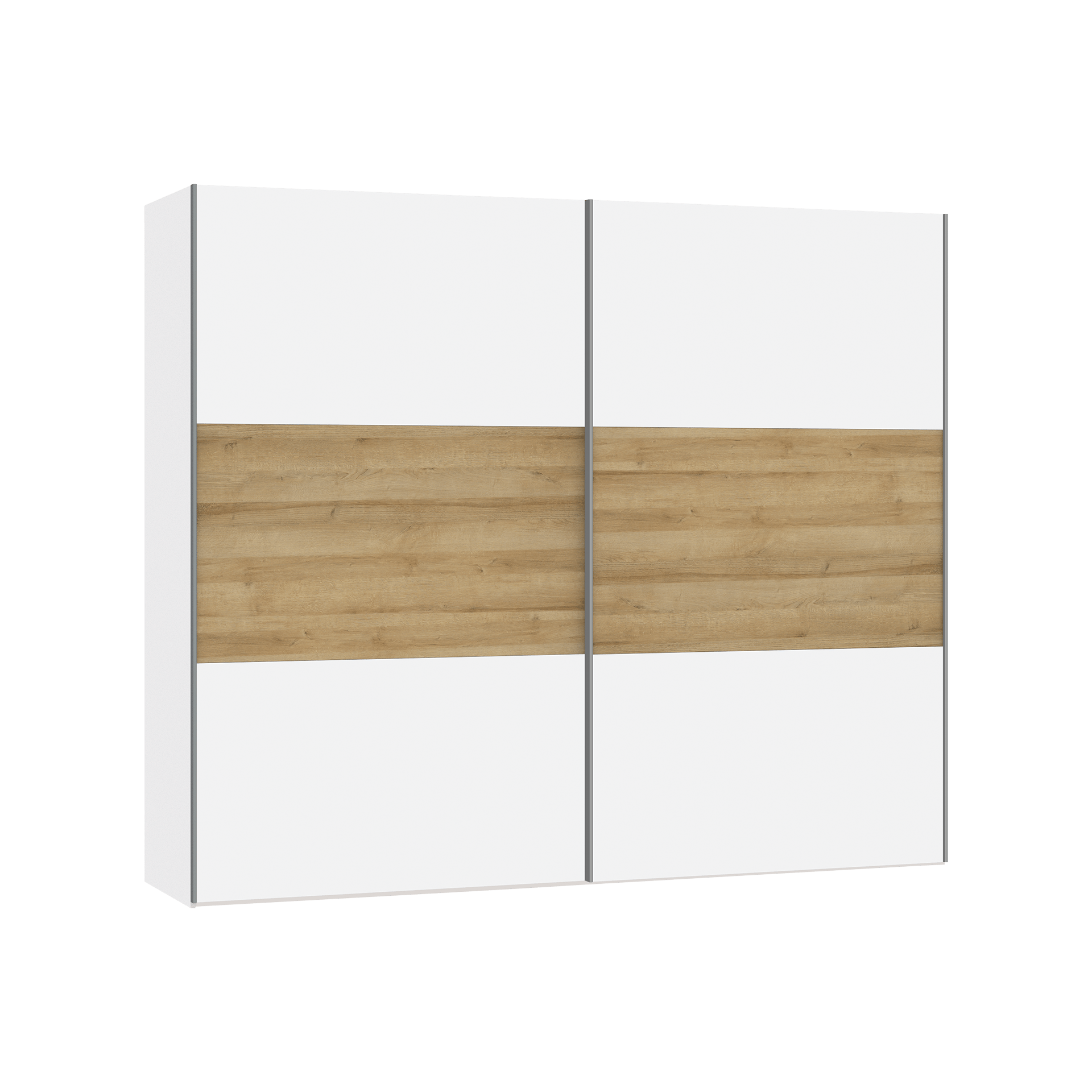Schwebetürenschrank Lillo Weiß 58.5*253*220