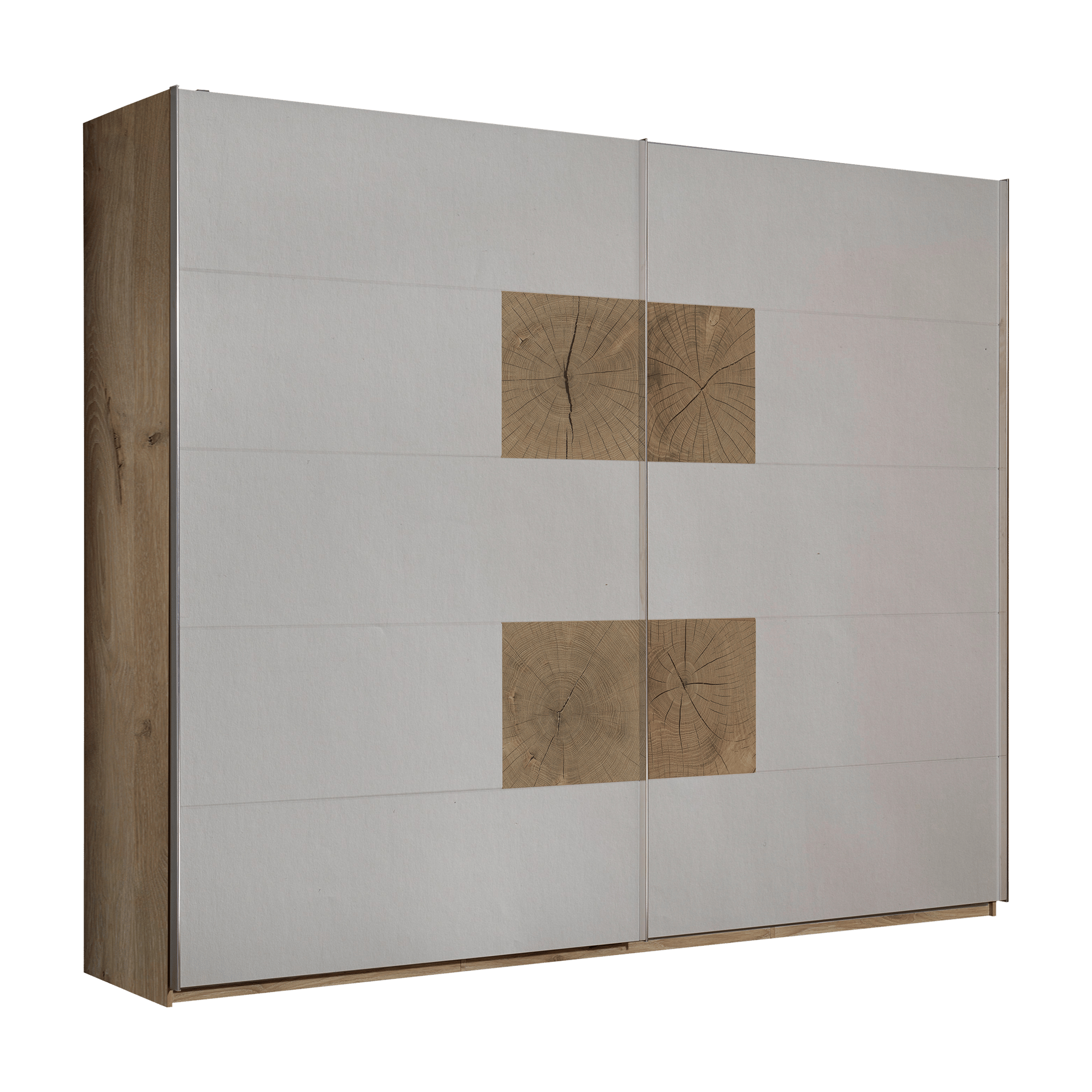 Novofurn Schwebetürenschrank Salerno 2-türig Holzfarben 60*270*225.5 Novofurn Schwebetürenschrank Salerno 2-türig Holzfarben 60*270*225.5