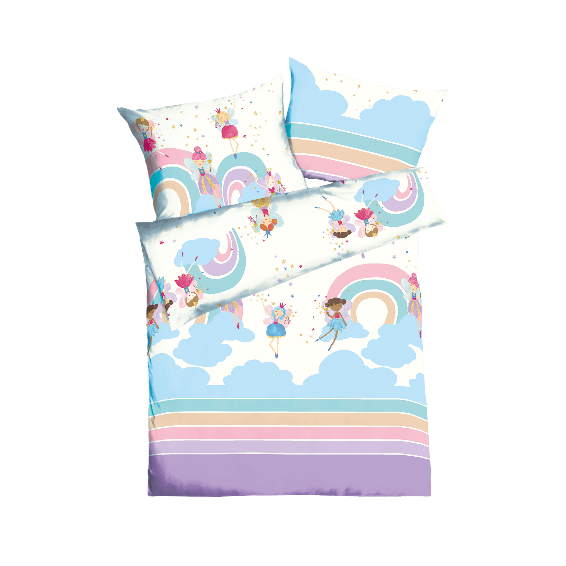 Renforce Bettwäsche Rainbow Fairies Bunt 135x200cm Renforce Bettwäsche Rainbow Fairies Bunt 135x200cm