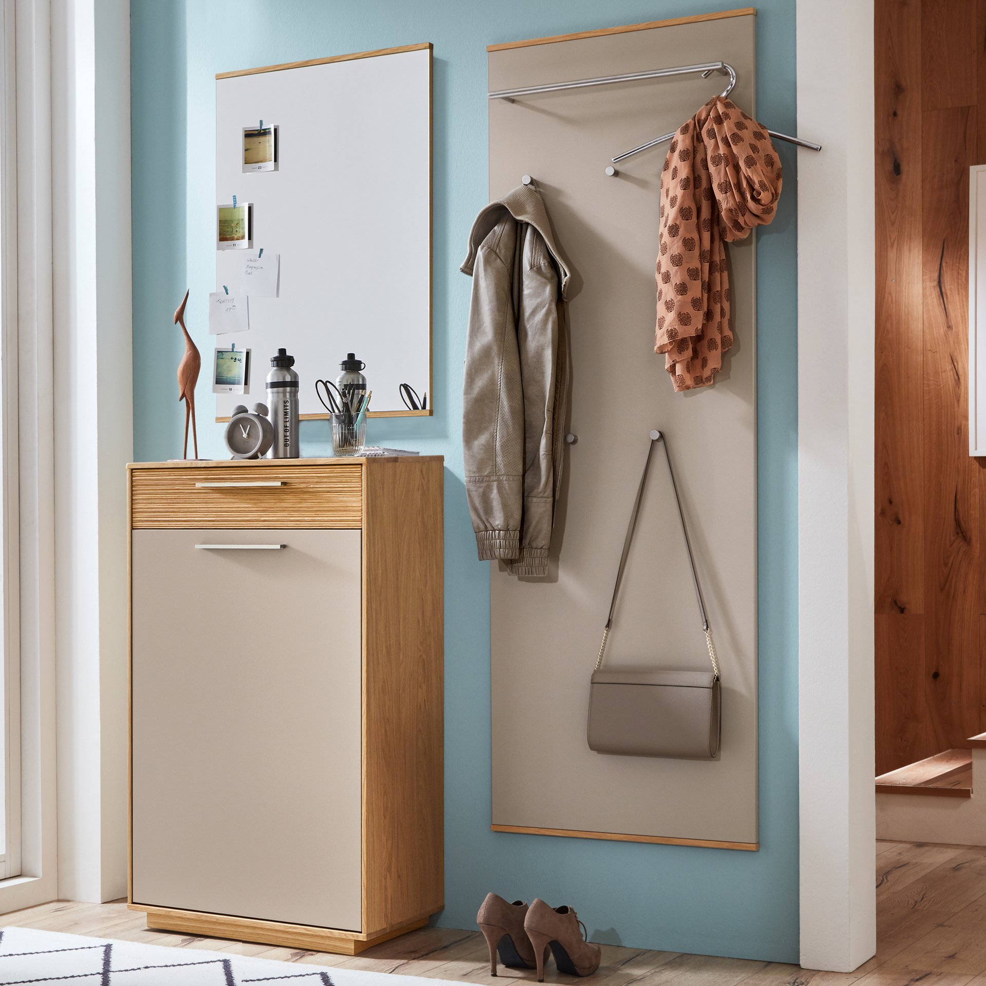 Collection H Garderoben-Set Lobo 3-teilig Grau