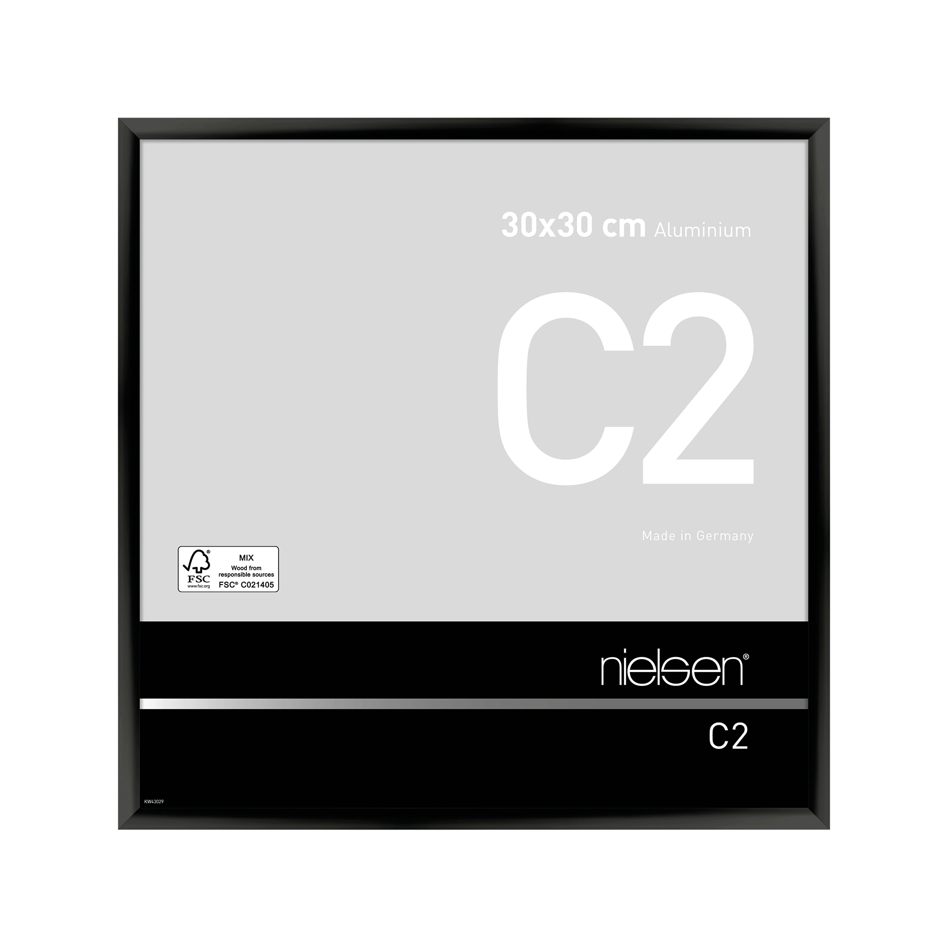Bilderrahmen C2 Eloxal schwarz glanz Bilderrahmen C2 Eloxal schwarz glanz