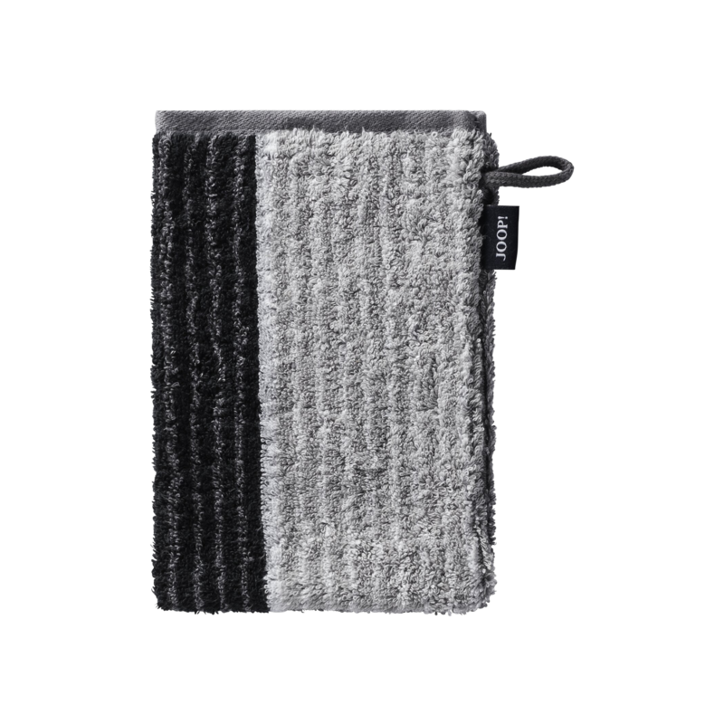 JOOP! Waschhandschuh Signature Schwarz 16x22cm