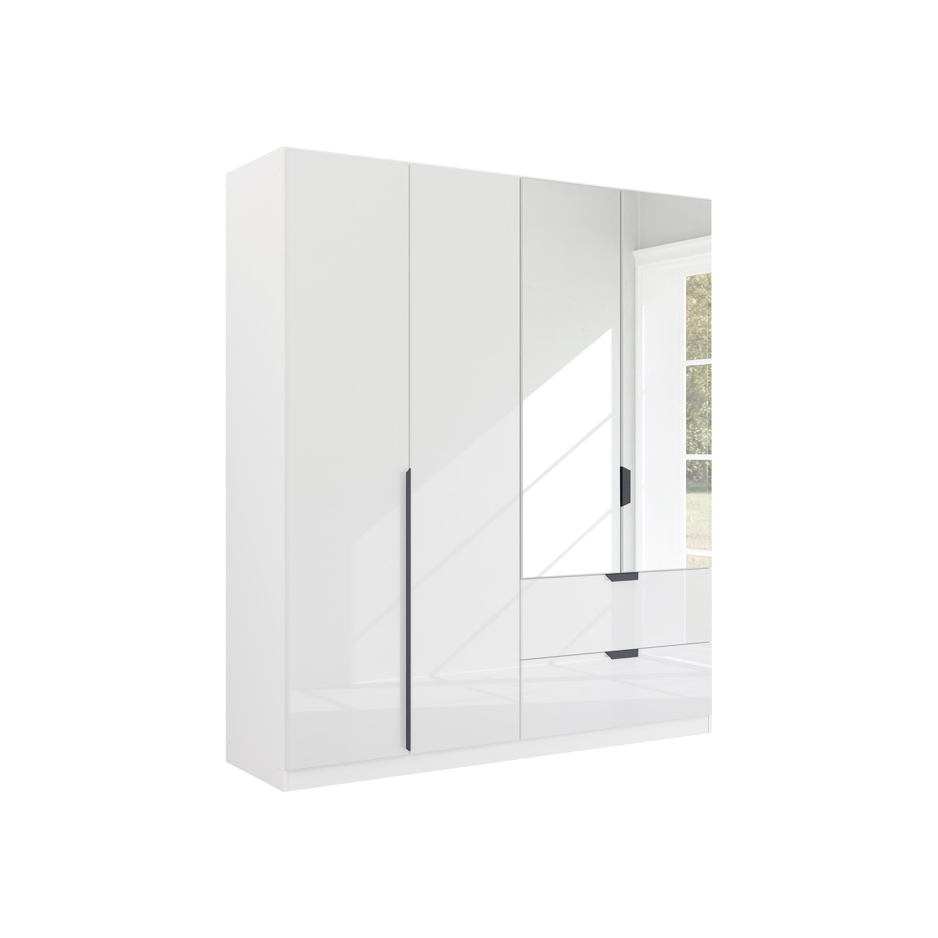 Drehtürenschrank Mood 4-türig Grau 54*181*210 Drehtürenschrank Mood 4-türig Grau 54*181*210