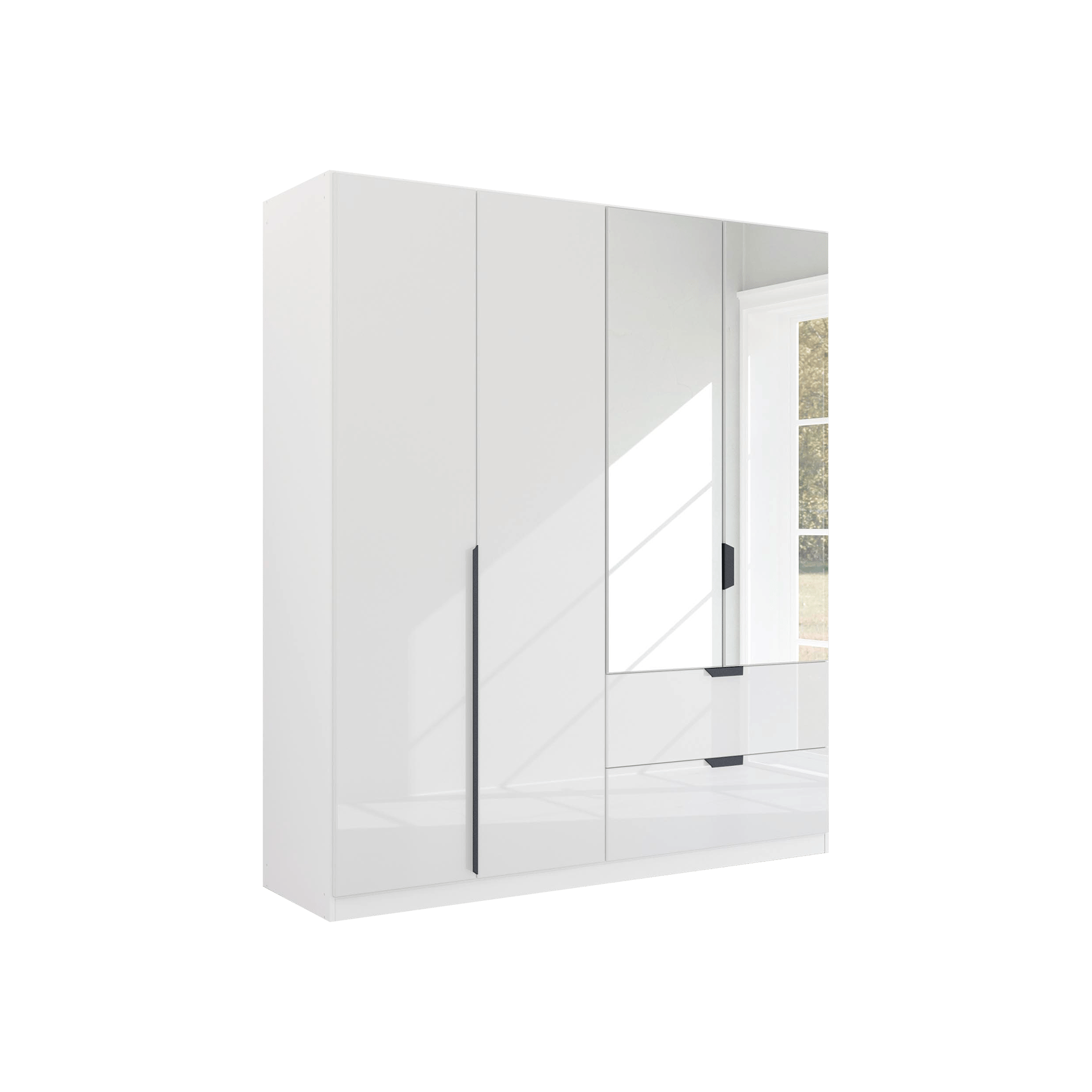 Drehtürenschrank Mood 4-türig Grau 54*181*210