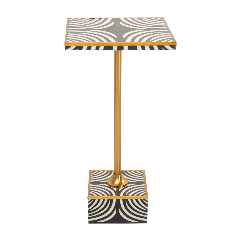 Kare Beistelltisch Zebra Grau