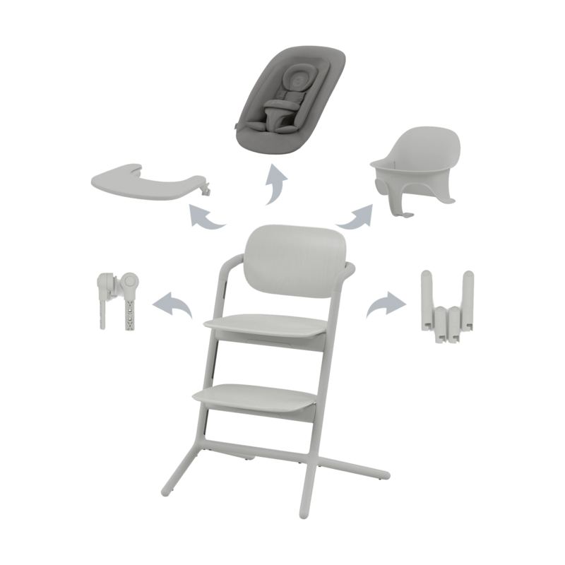 Hochstuhl CYBEX Gold Lemo 4-in-1 4-teilig Suede Grey / Mid Grey