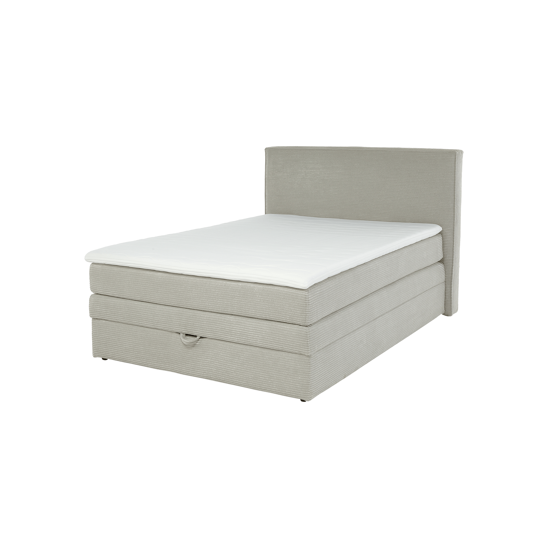 Boxspringbett Janina Bezug Light Grey 140x200 cm Topper Bezug abnehmbar, Bettkasten Boxspringbett Janina Bezug Light Grey 140x200 cm Topper Bezug abnehmbar, Bettkasten