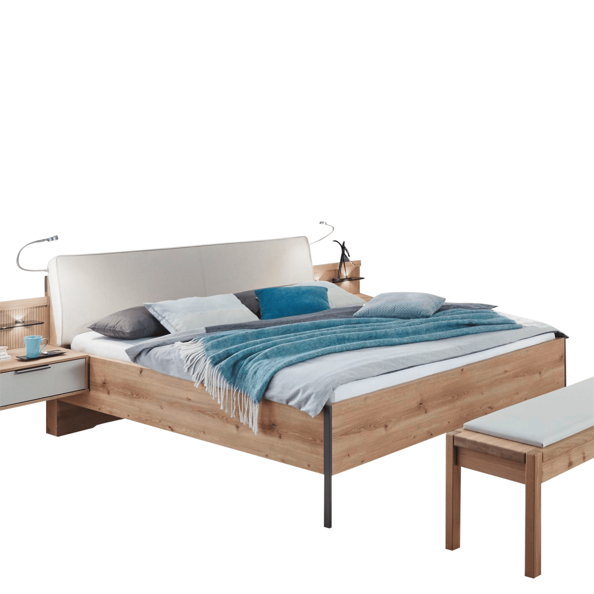 Collection H Bett Vivaldi 180x200 cm Eichefarben 214*189*97 Collection H Bett Vivaldi 180x200 cm Eichefarben 214*189*97