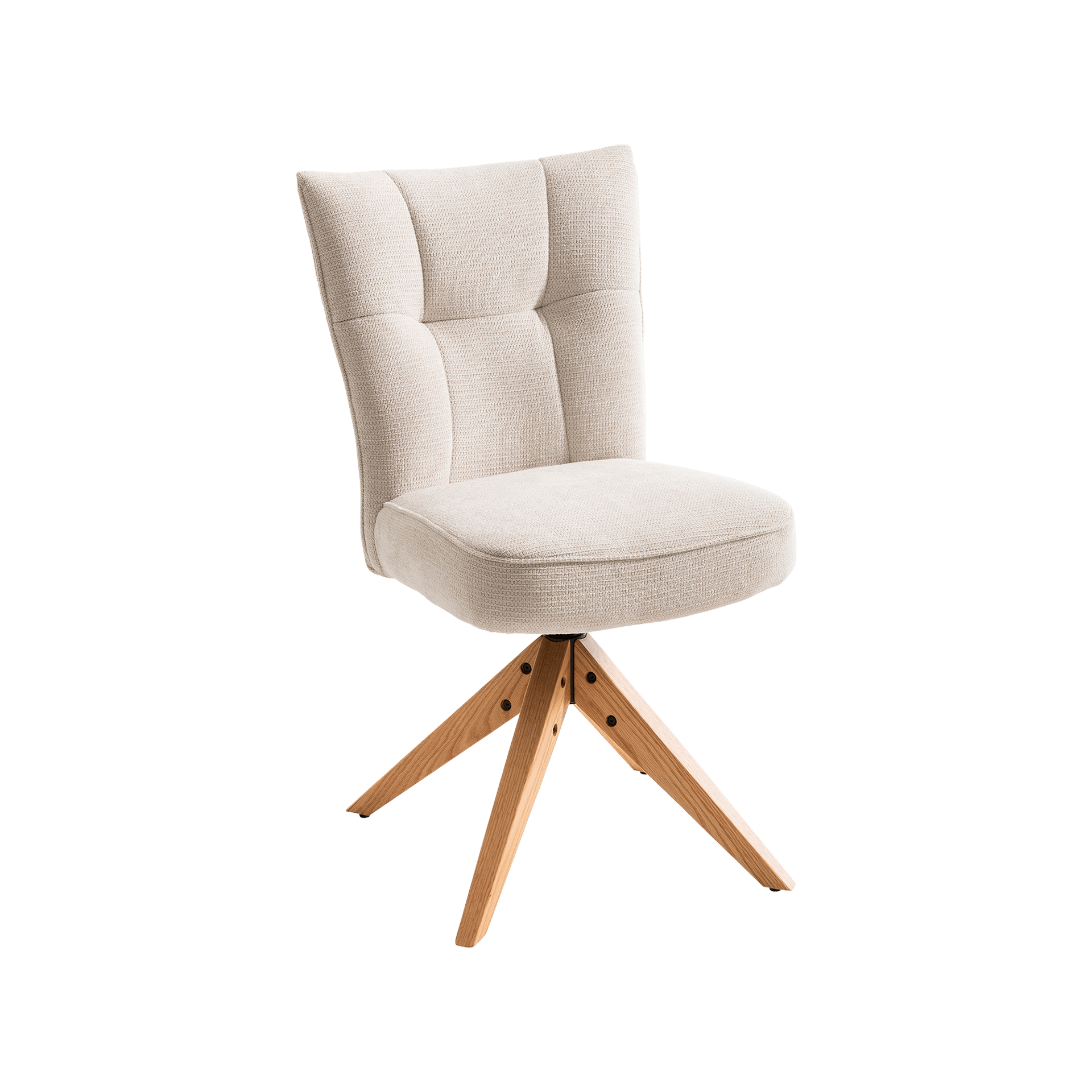Stuhl Conny Bezug Creme, Gestell Eiche massiv Stuhl Conny Bezug Creme, Gestell Eiche massiv