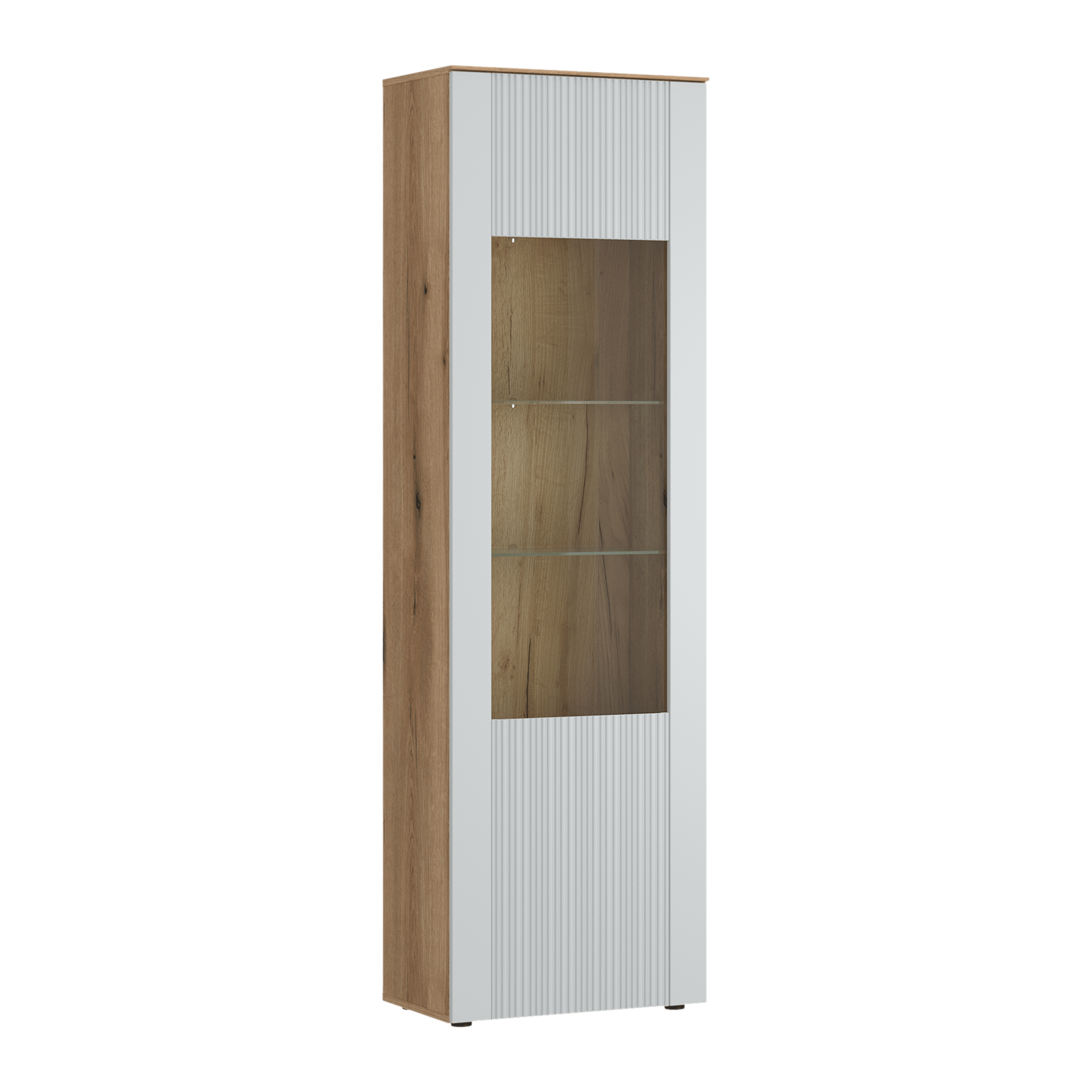 Vitrine Wamila Eichefarben 40*59*200.3