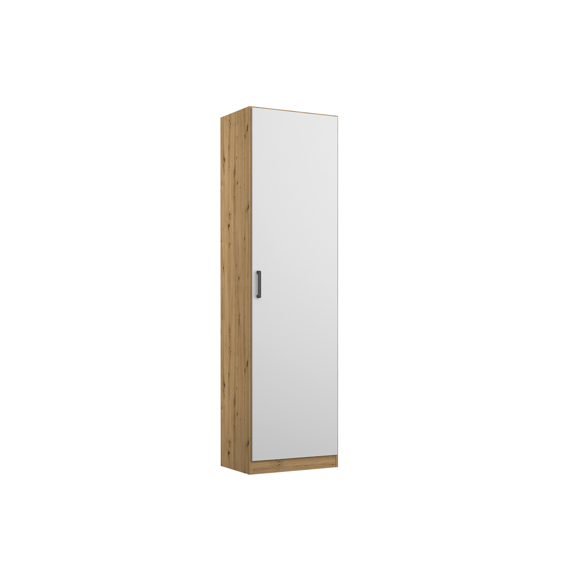 Drehtürenschrank Multiform 1-türig Weiß 54*47*197 Drehtürenschrank Multiform 1-türig Weiß 54*47*197