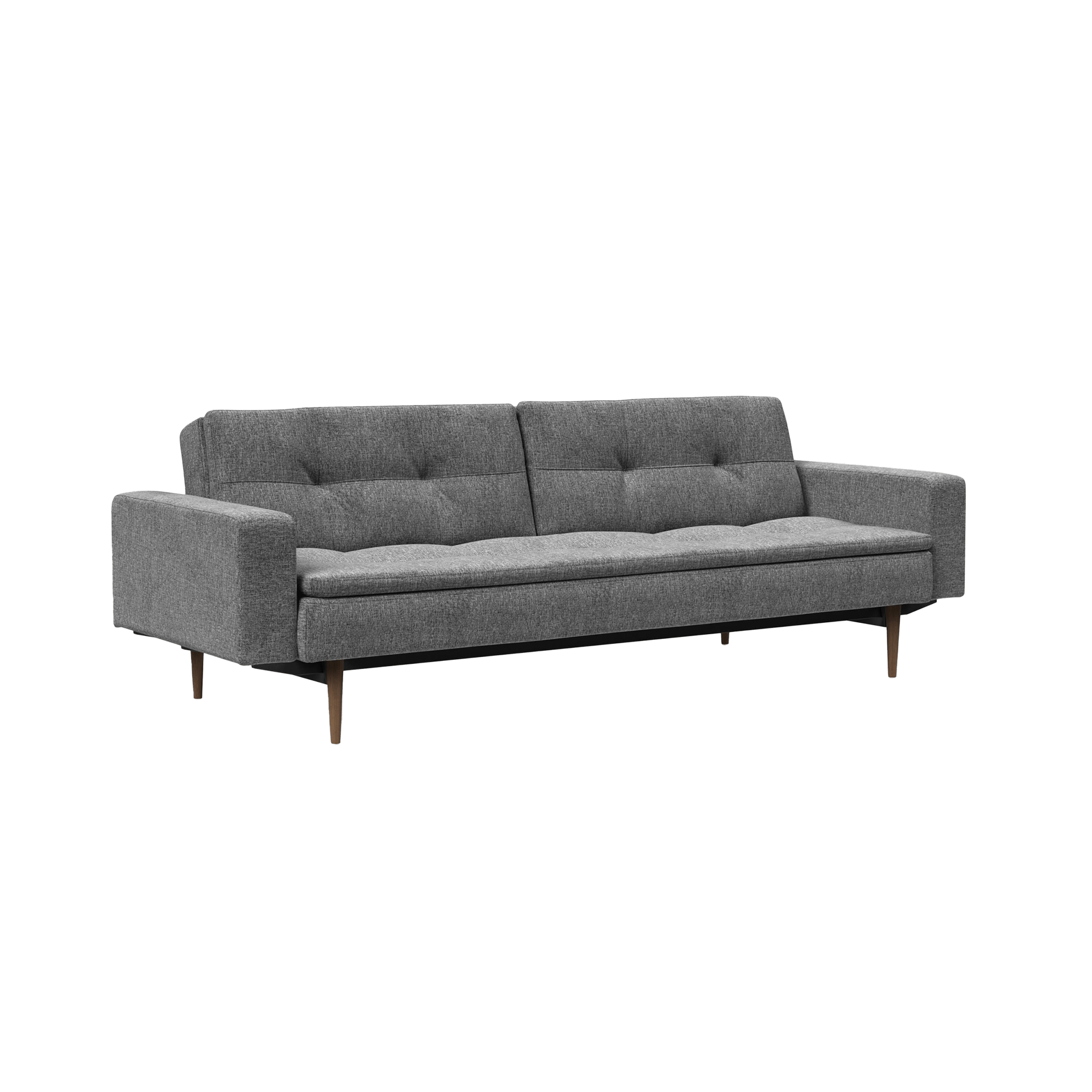 INNOVATION LIVING Schlafsofa Dublexo Styletto Bezug Charcoal Gestell Mattschwarz Eichefarben INNOVATION LIVING Schlafsofa Dublexo Styletto Bezug Charcoal Gestell Mattschwarz Eichefarben