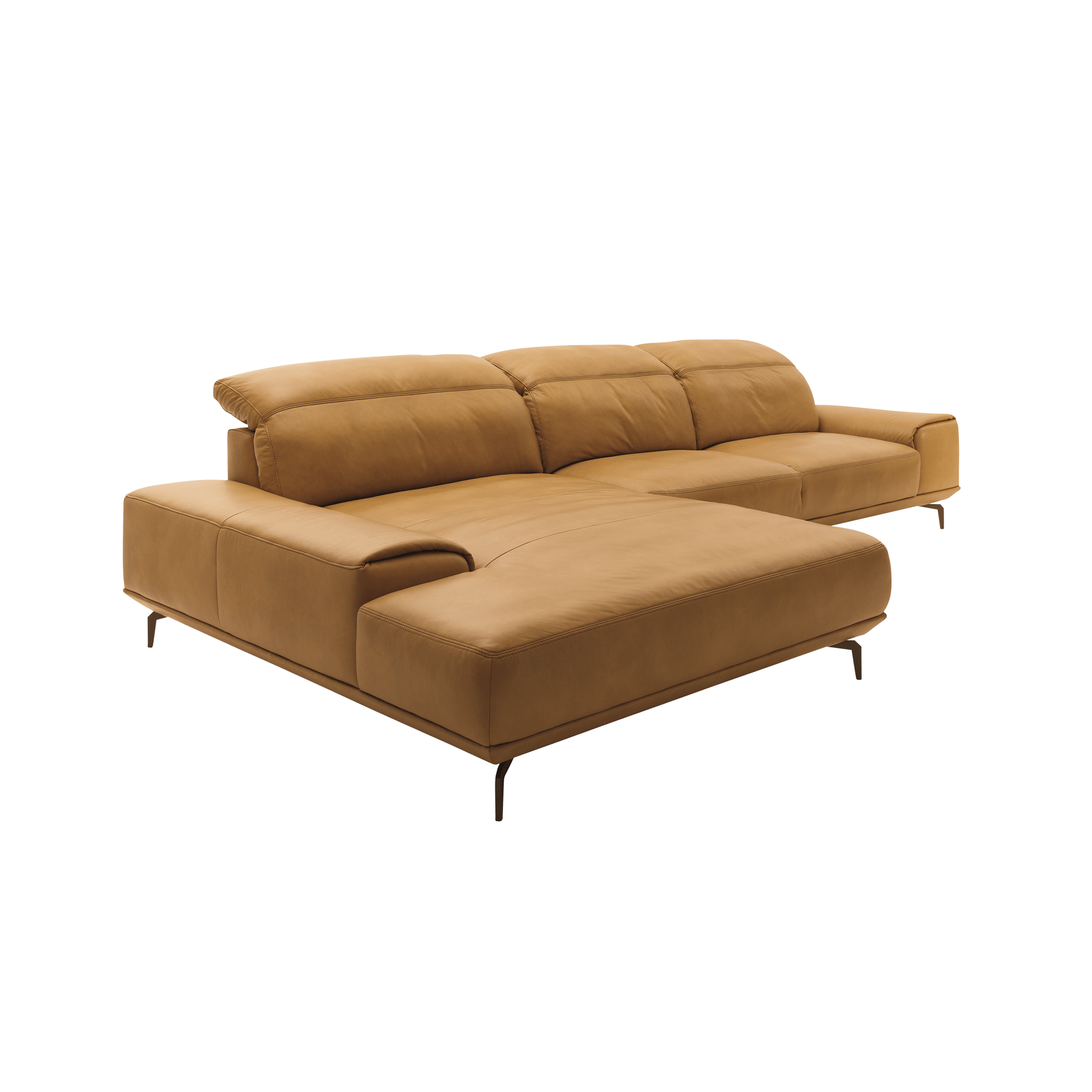 Musterring Ecksofa MR 2490 Leder Z69/52 Kurkuma Gestell Nein