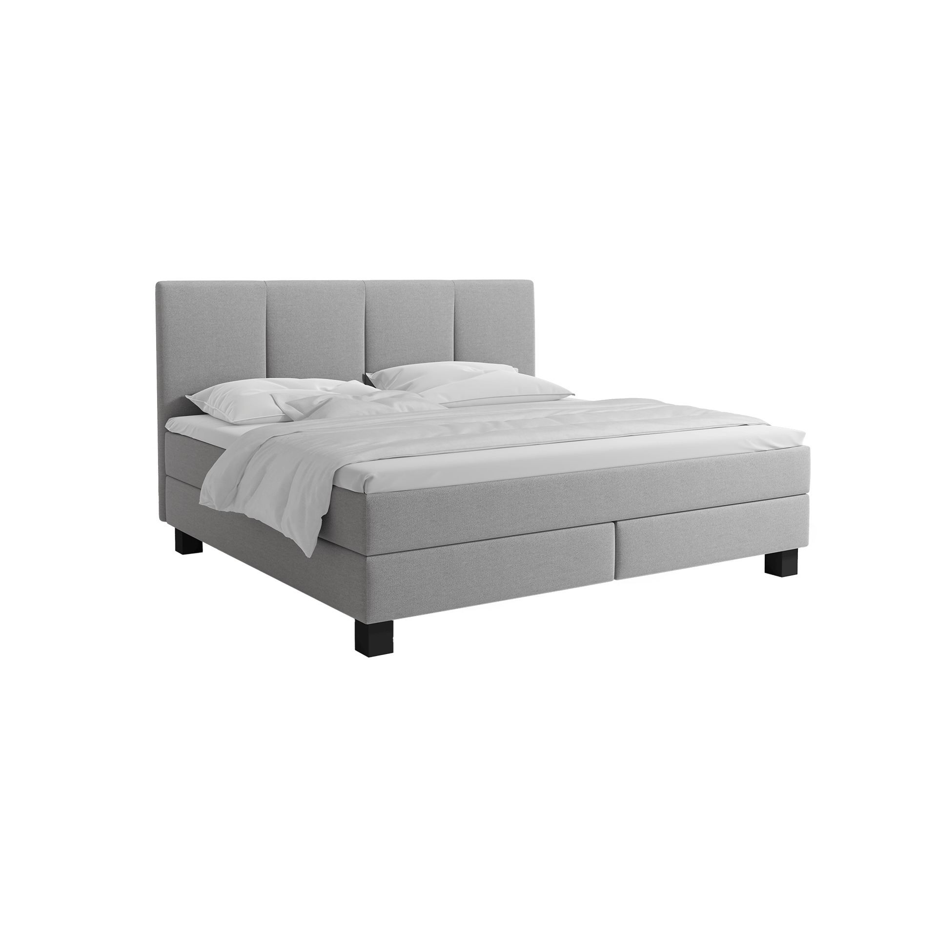Paul Phillip Boxspringbett Solid Grau 220x200 cm