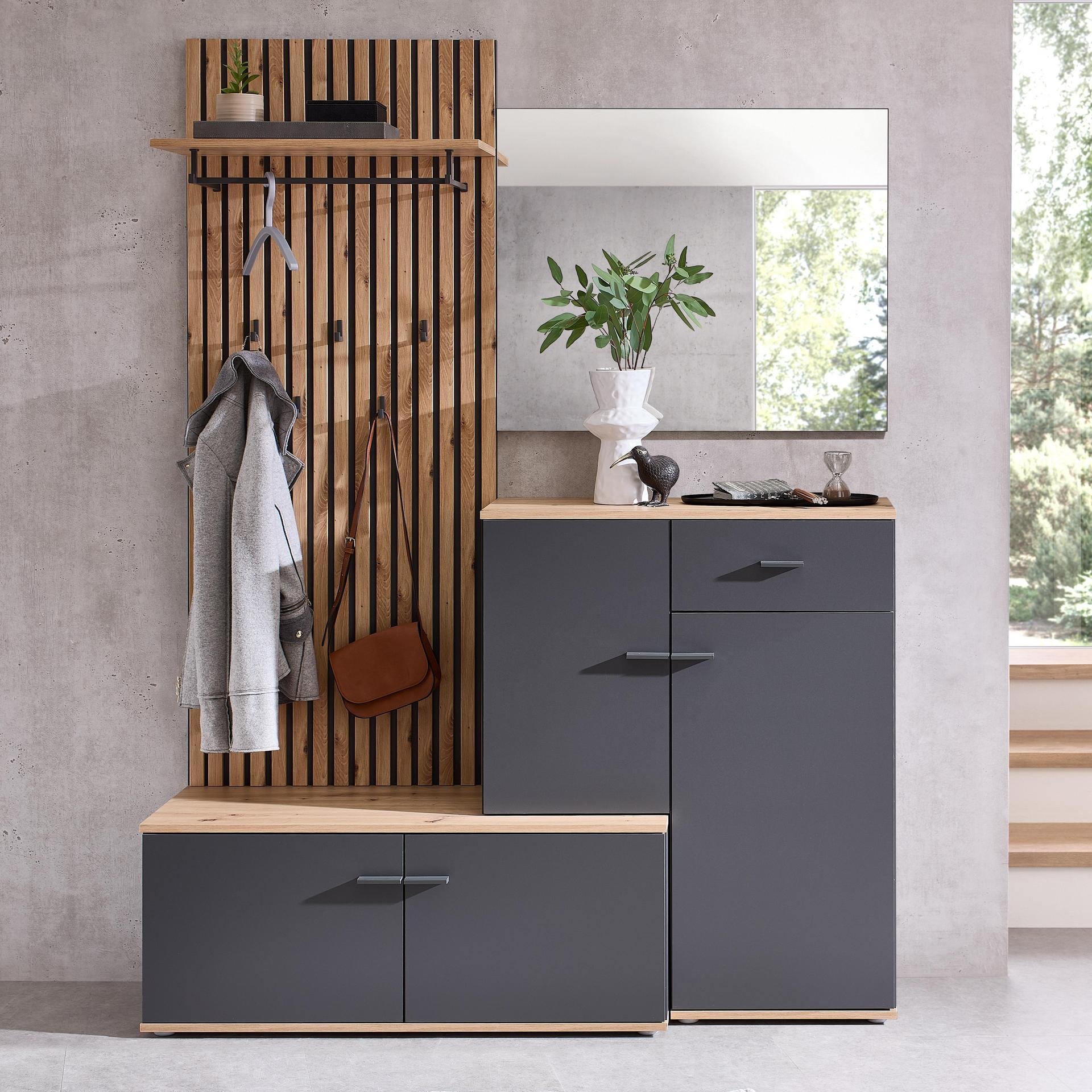 Garderoben-Set Florin Anthrazit