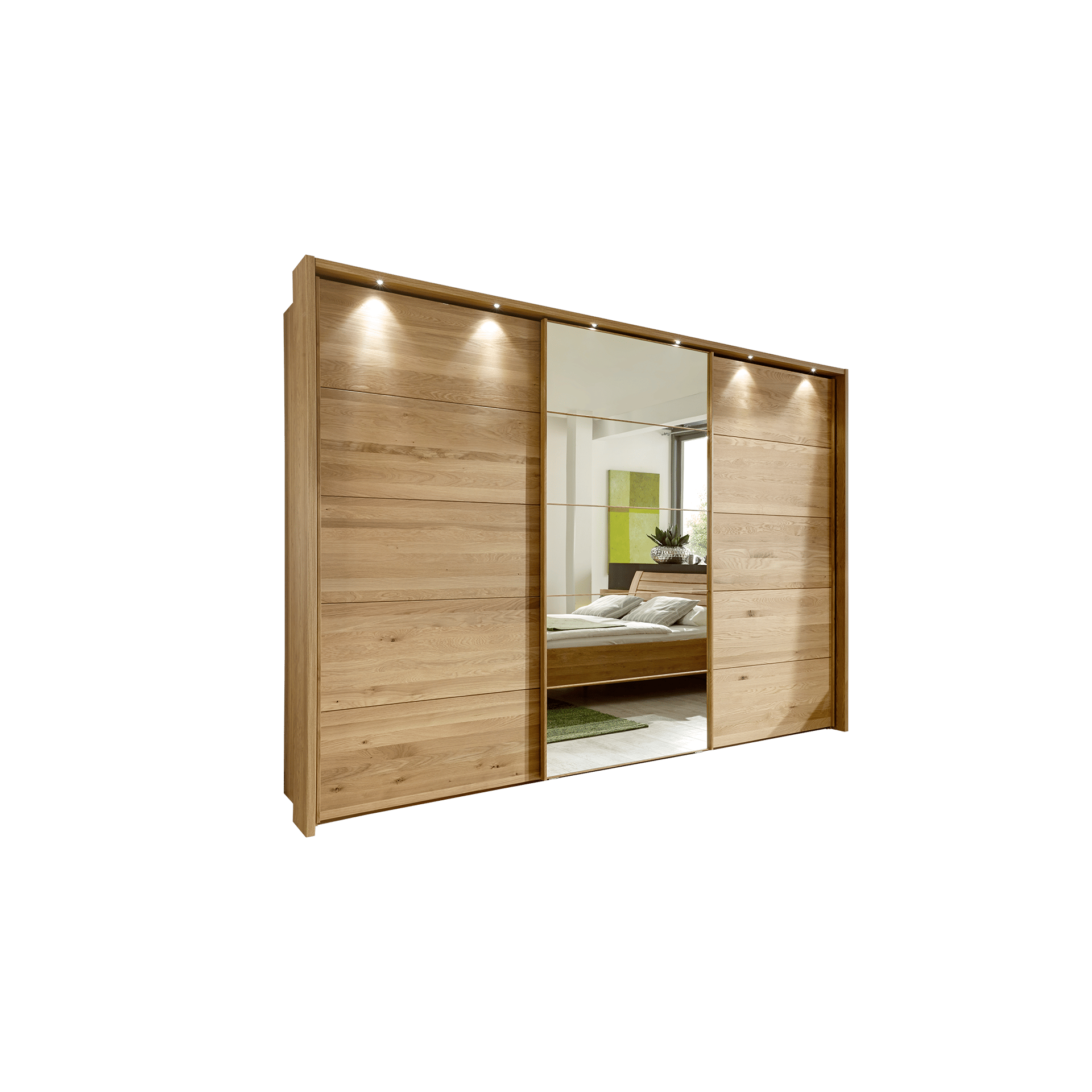 Spilker Schwebetürenschrank Cesena 3-türig Holzfarben 67*300*217 Spilker Schwebetürenschrank Cesena 3-türig Holzfarben 67*300*217