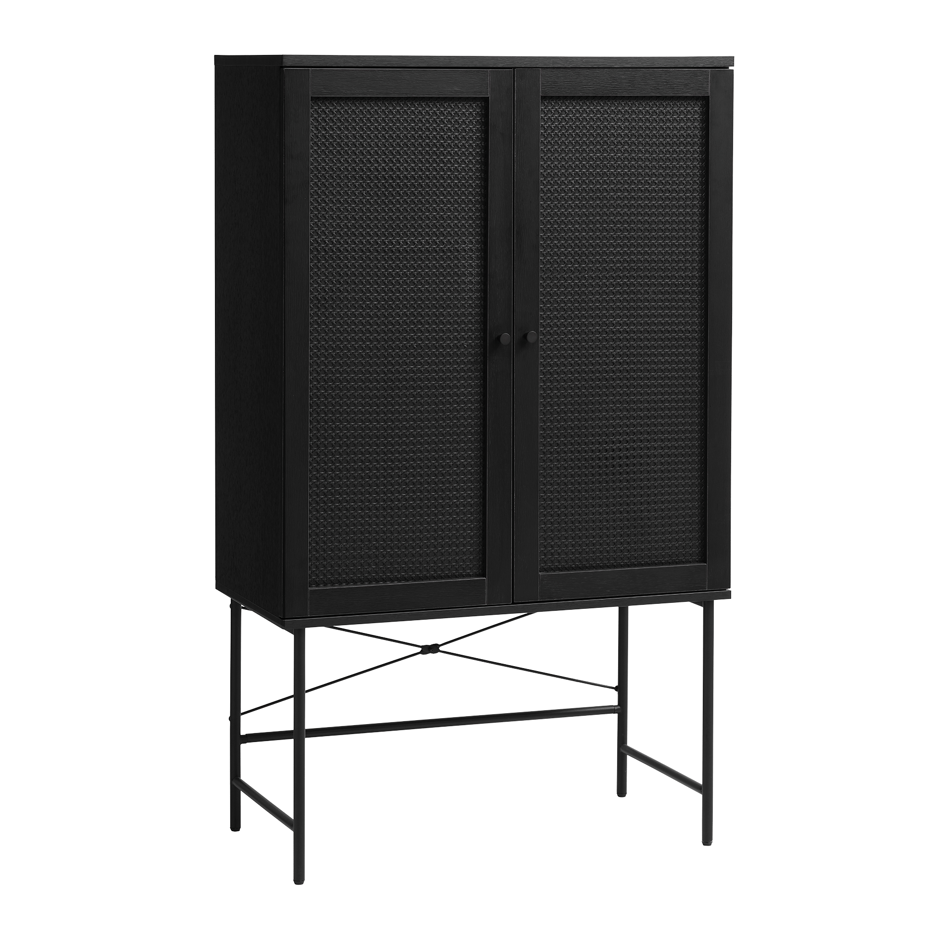 Highboard Pearlie Schwarz 40*80*135