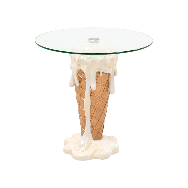 Kare Beistelltisch Ice Cream Beige