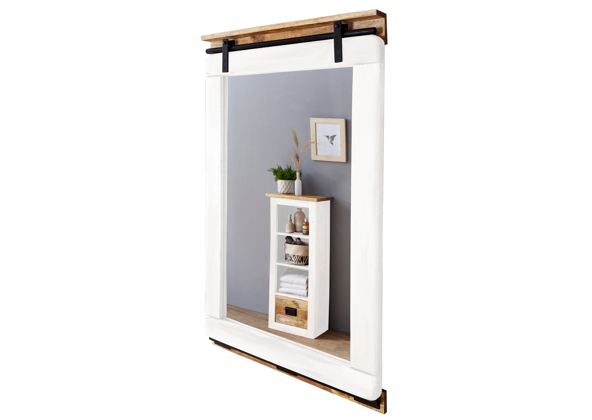 Novofurn Badspiegel LENA-W Weiß 65*6*110