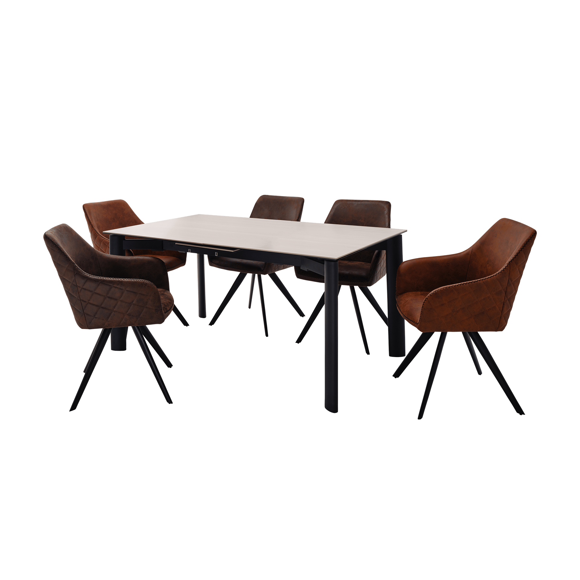 Esstisch mit Auszug Panja Beige 90*160*76