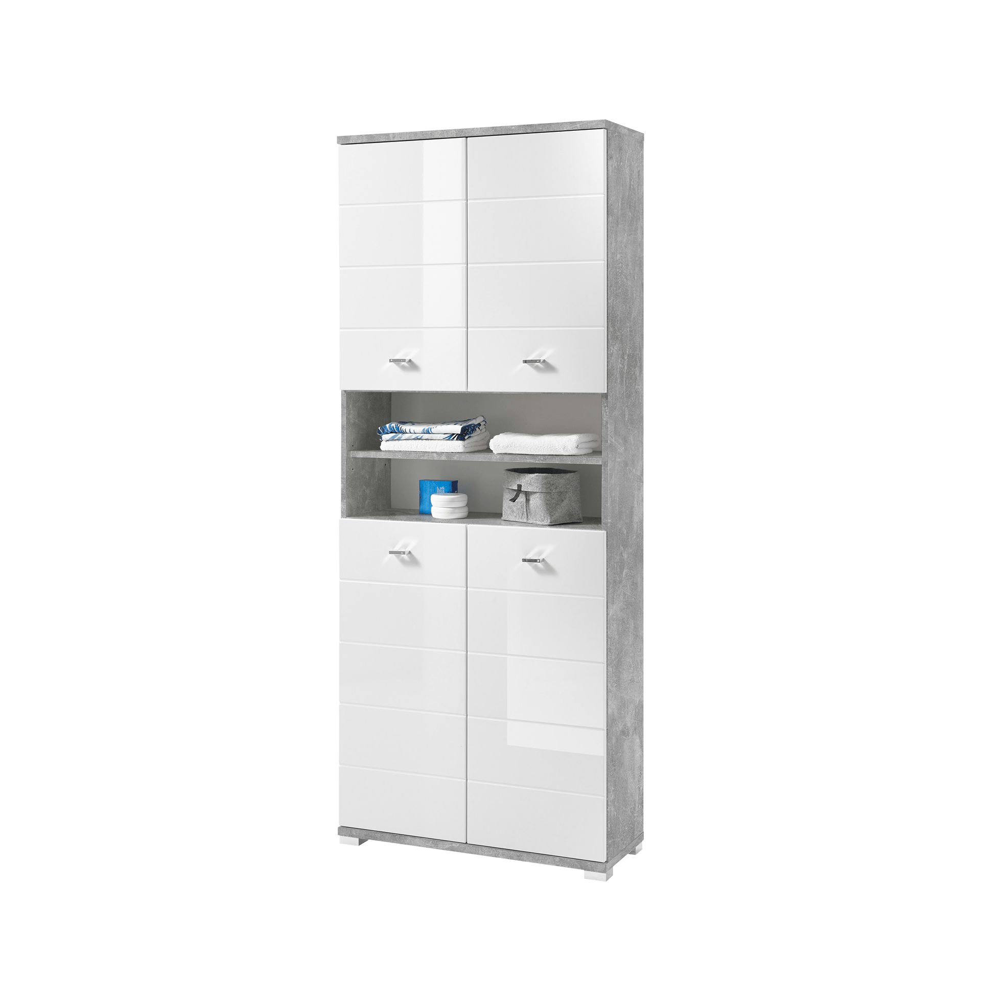 Badschrank Polly Weiß 76*31*190