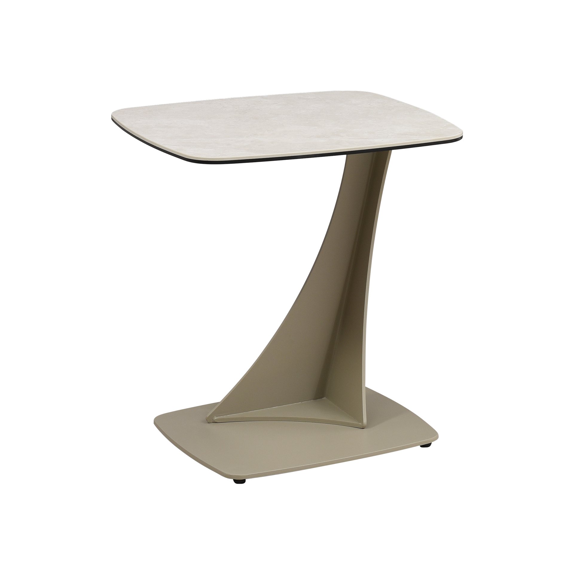 Couchtisch Blake Tischplatte Beige Gestell Beige 50*50*55