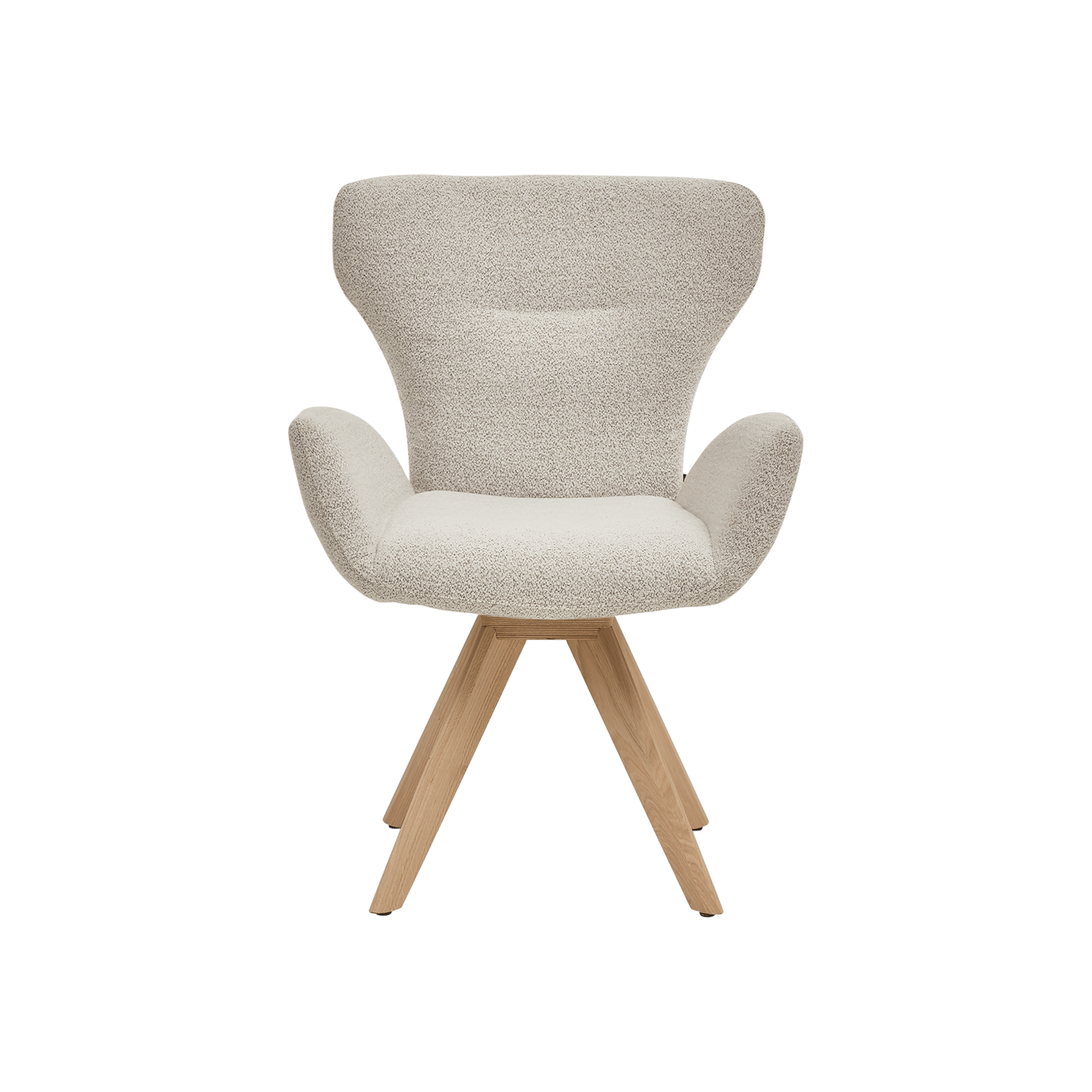 Musterring Stuhl JustB! Bezug Elegant wish champagner Gestell Stativgestell Eiche Massiv Satin gebeizt und matt lackiert