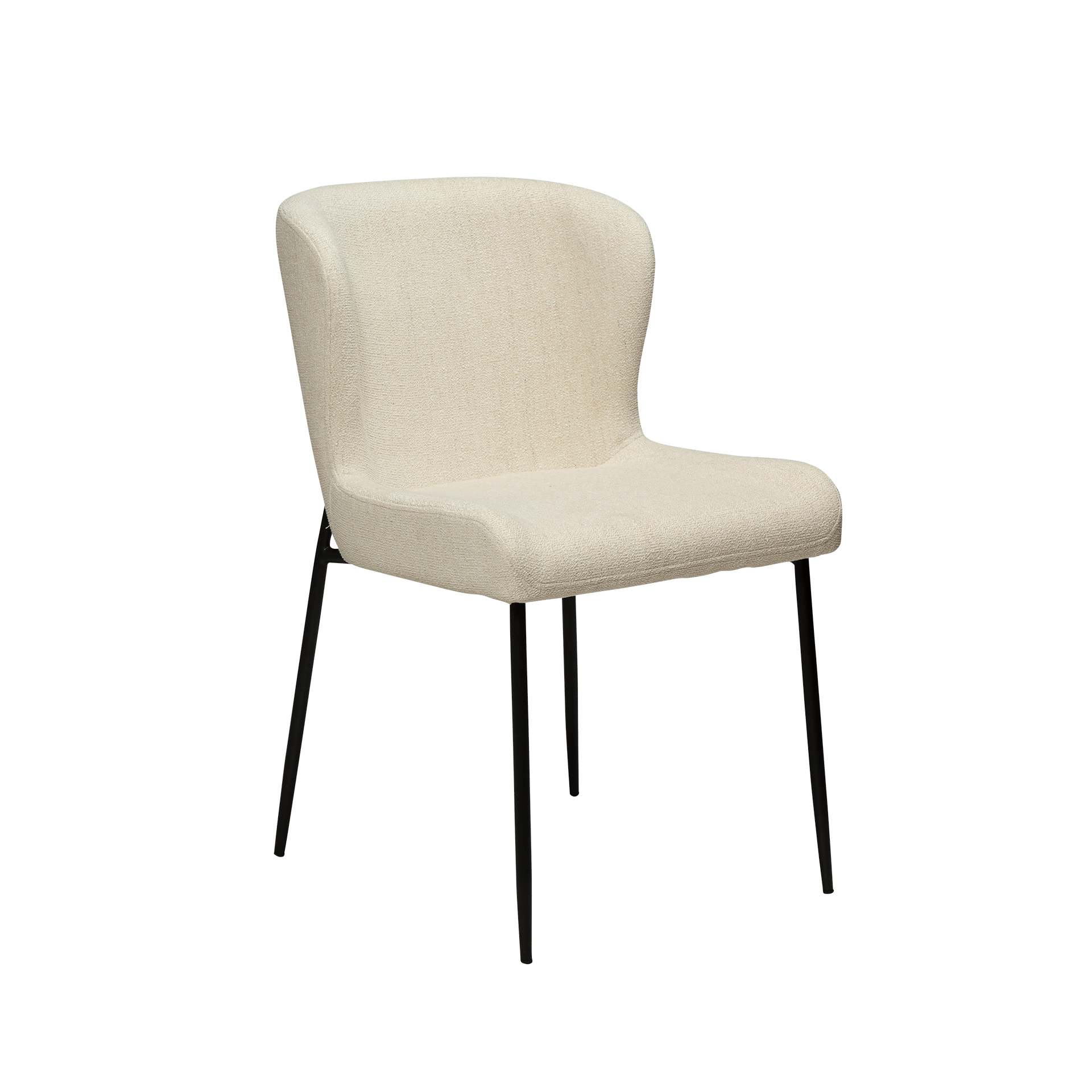 Stuhl Glam Gestell Schwarz, Bezug Simply Beige Stuhl Glam Gestell Schwarz, Bezug Simply Beige