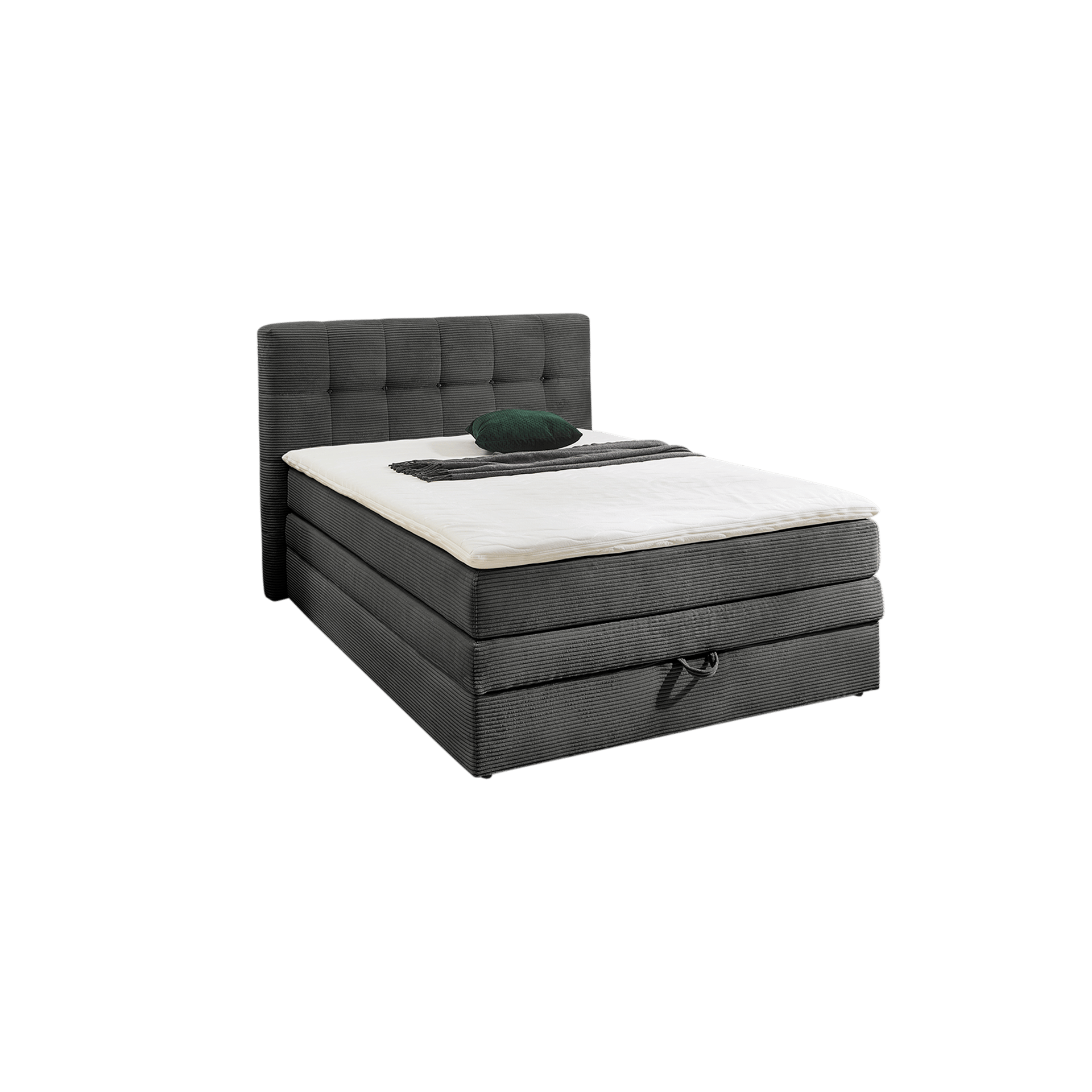 Boxspringbett Arny Grau 140x200 cm Boxspringbett Arny Grau 140x200 cm