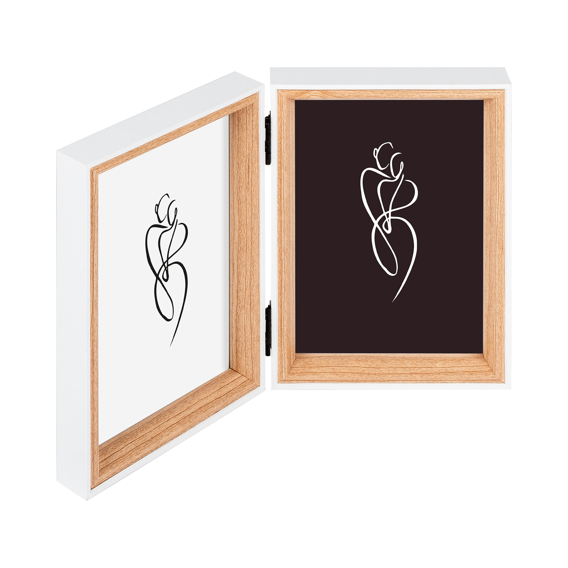 Bilderrahmen Silhouette Buchefarben
