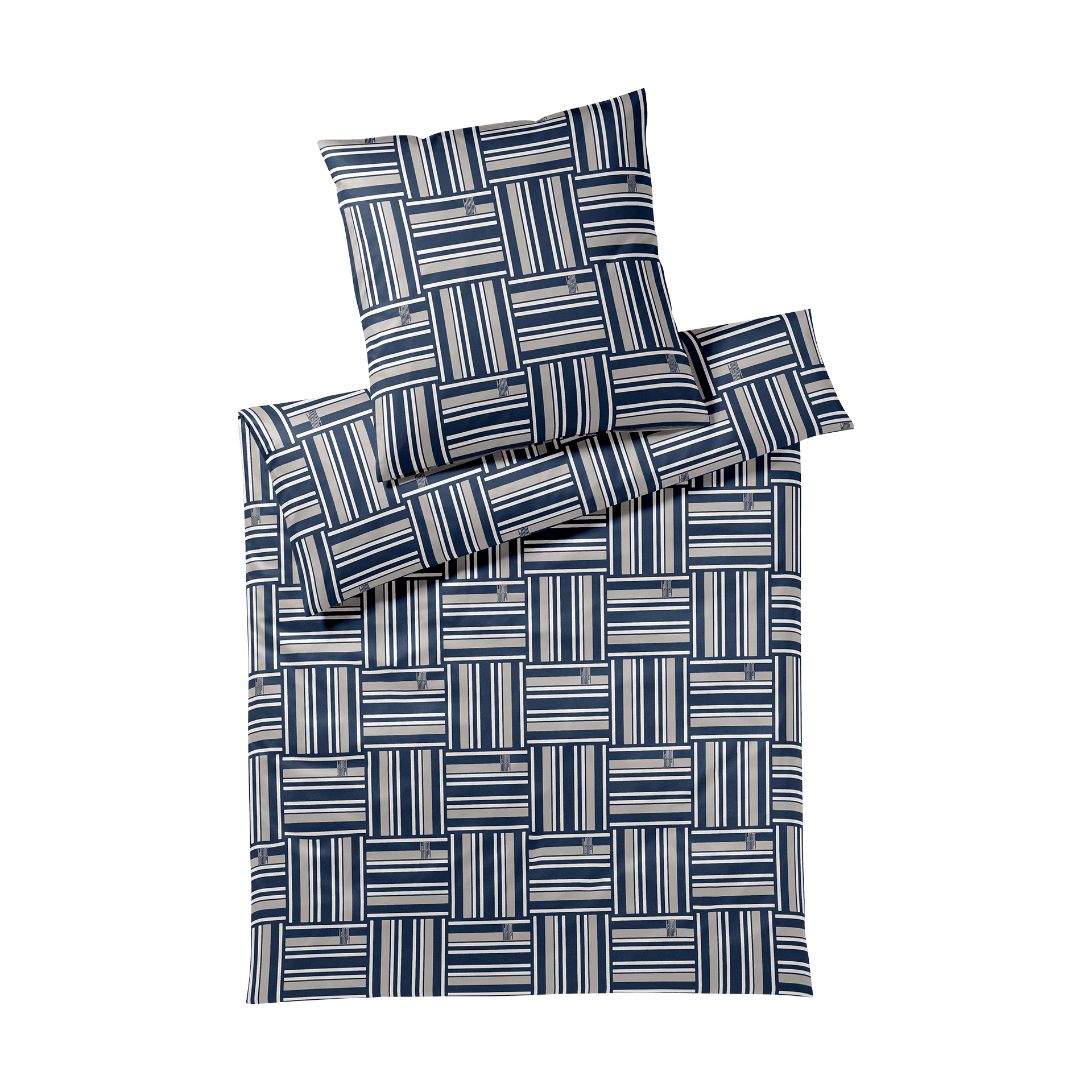 Satin Bettwäsche Weave Mako-Satin Bettwäsche Navy 155x220cm Satin Bettwäsche Weave Mako-Satin Bettwäsche Navy 155x220cm