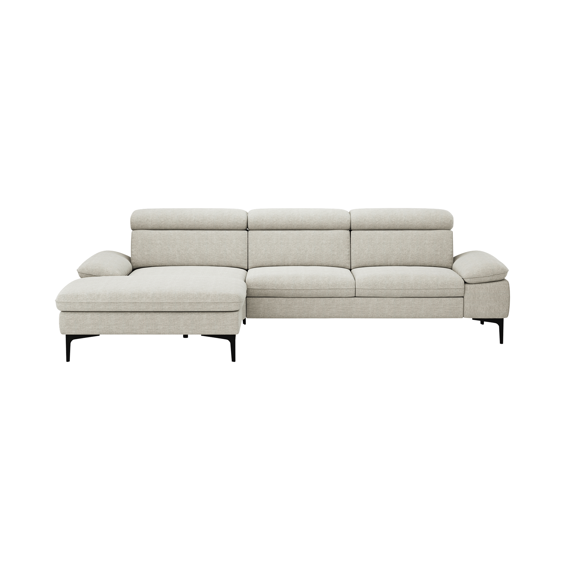 Global wohnen Ecksofa Felipa Naturel Rücken echt, Kopfteilverstellung Global wohnen Ecksofa Felipa Naturel Rücken echt, Kopfteilverstellung