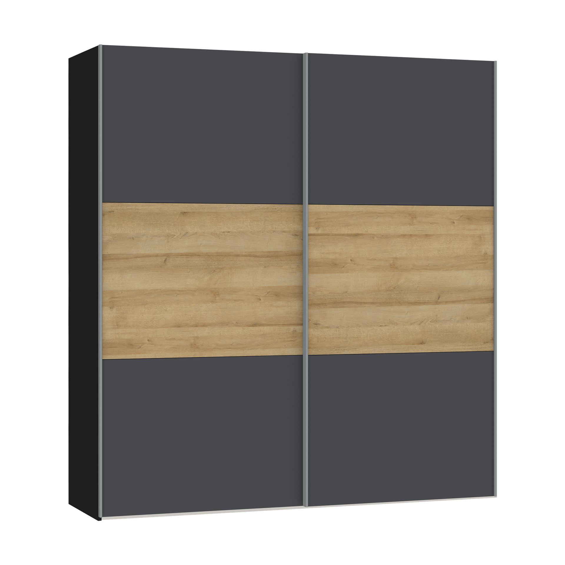 Schwebetürenschrank Loran Schwarz 59*203*220 Schwebetürenschrank Loran Schwarz 59*203*220