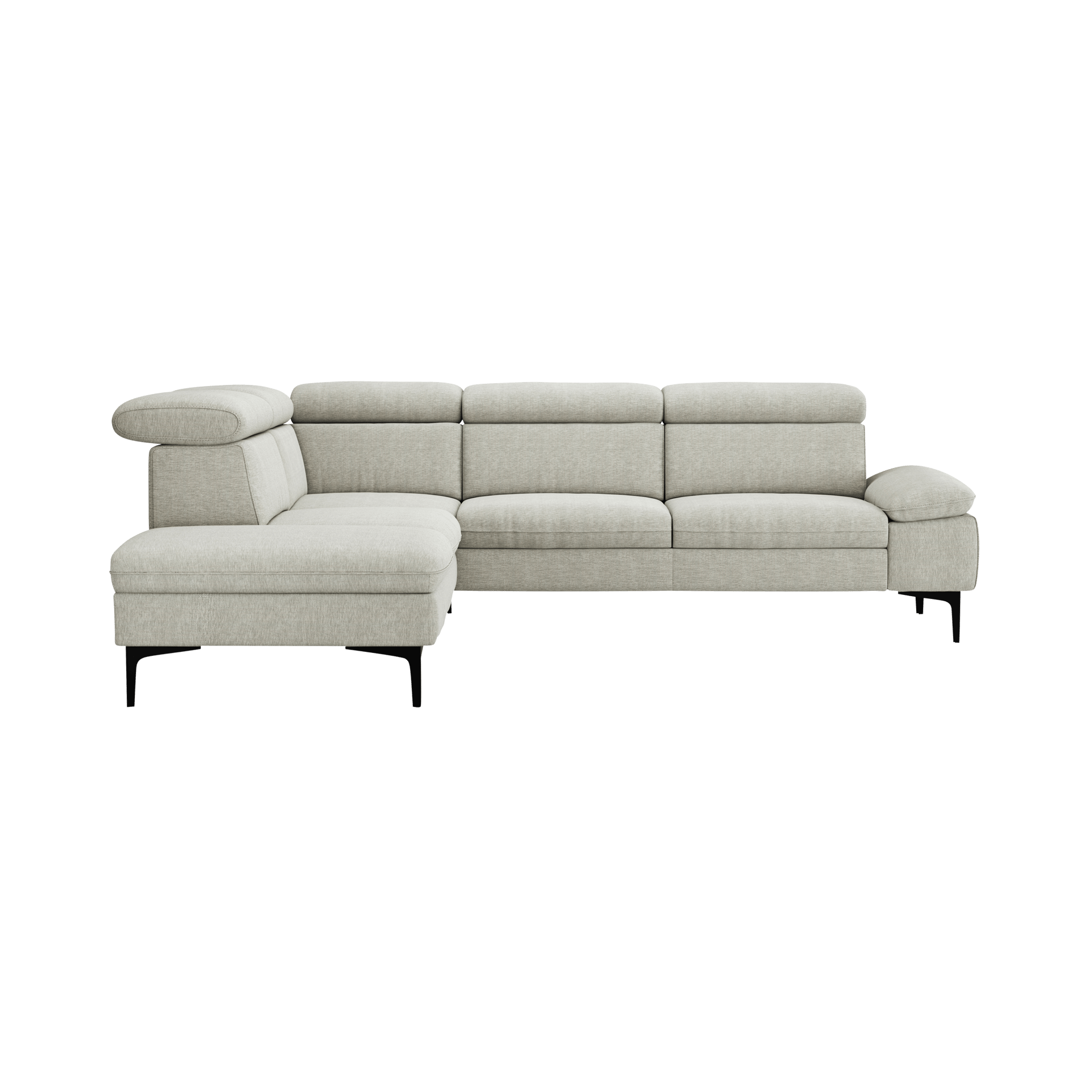 Global wohnen Ecksofa Felipa Naturel Rücken echt, Kopfteilverstellung Global wohnen Ecksofa Felipa Naturel Rücken echt, Kopfteilverstellung