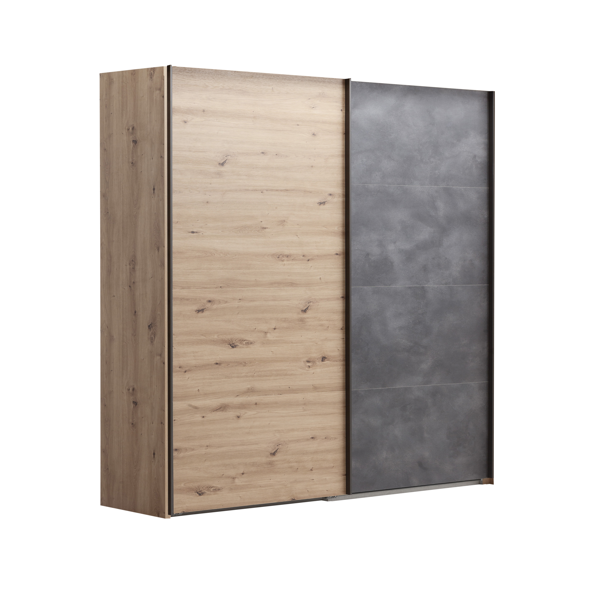 Schwebetürenschrank Lunaris 2-türig Eichefarben 60*261*227