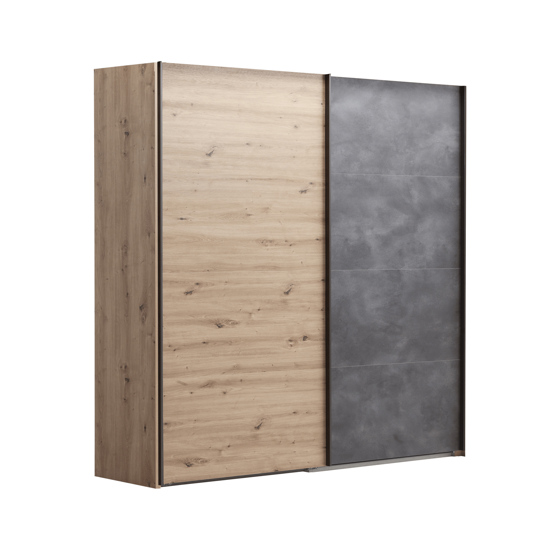 Schwebetürenschrank Lunaris 2-türig Eichefarben 60*251*222 Schwebetürenschrank Lunaris 2-türig Eichefarben 60*251*222