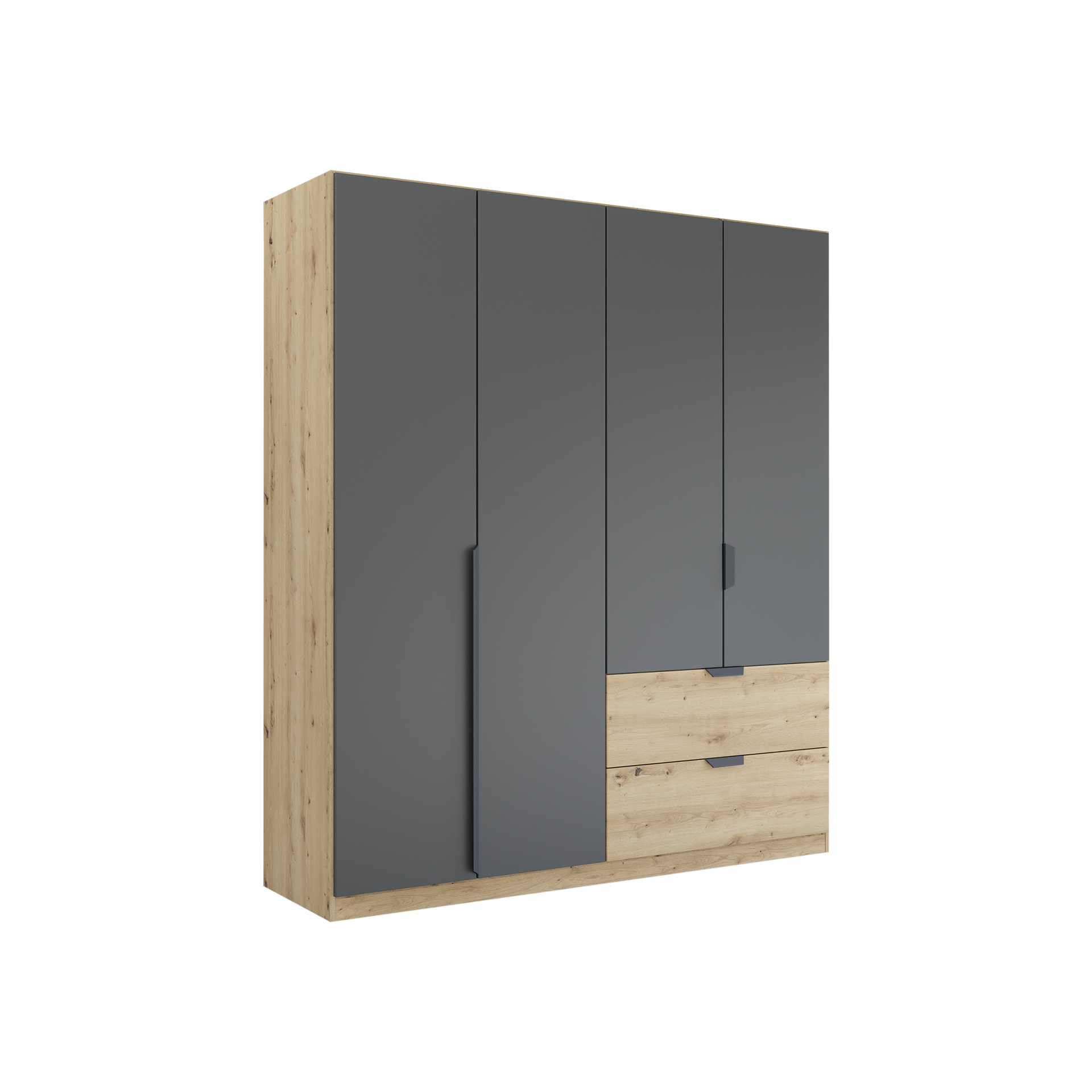 Drehtürenschrank Wildwest 4-türig Grau 54*181*210