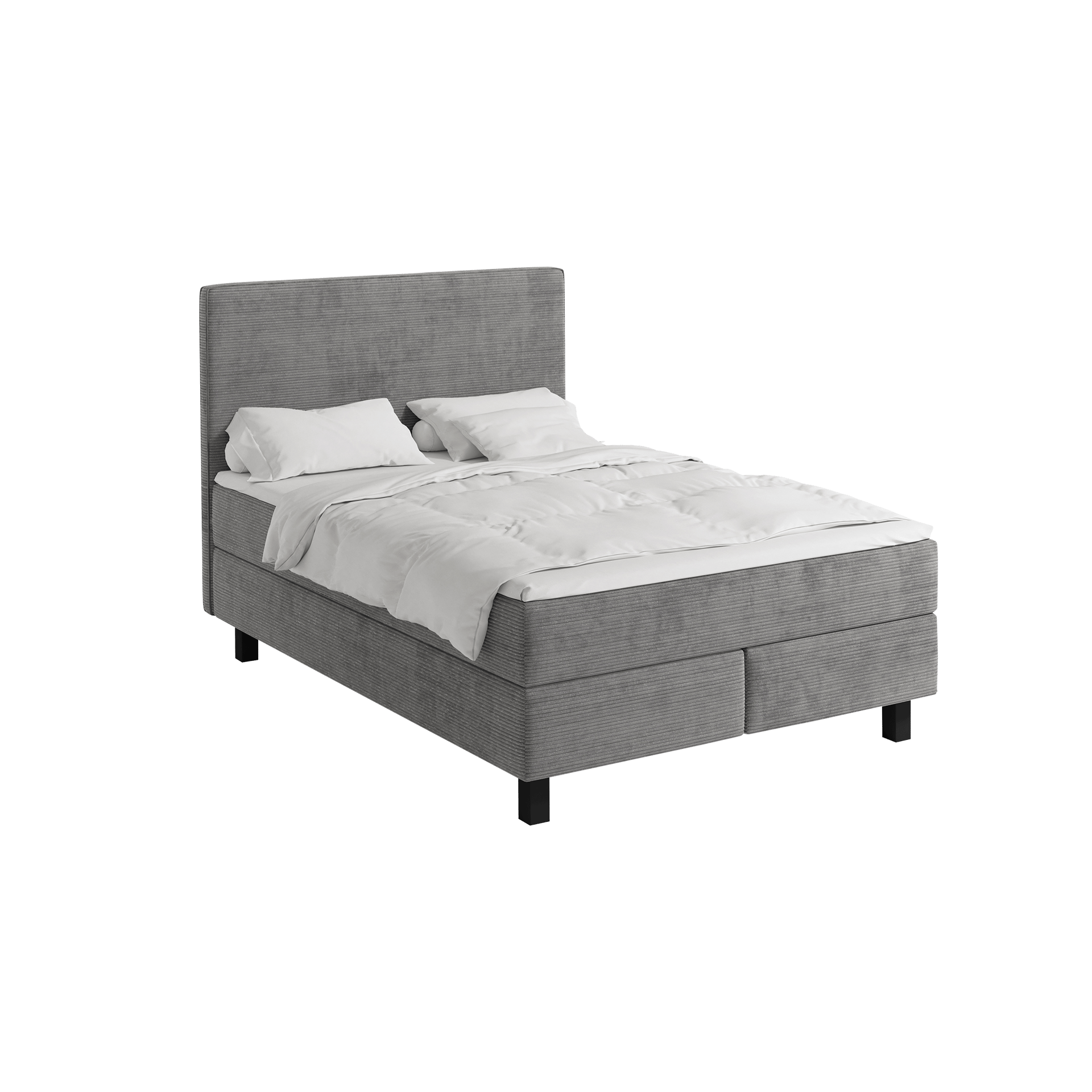 Paul Phillip Boxspringbett Solid Grau 140x200 cm Paul Phillip Boxspringbett Solid Grau 140x200 cm