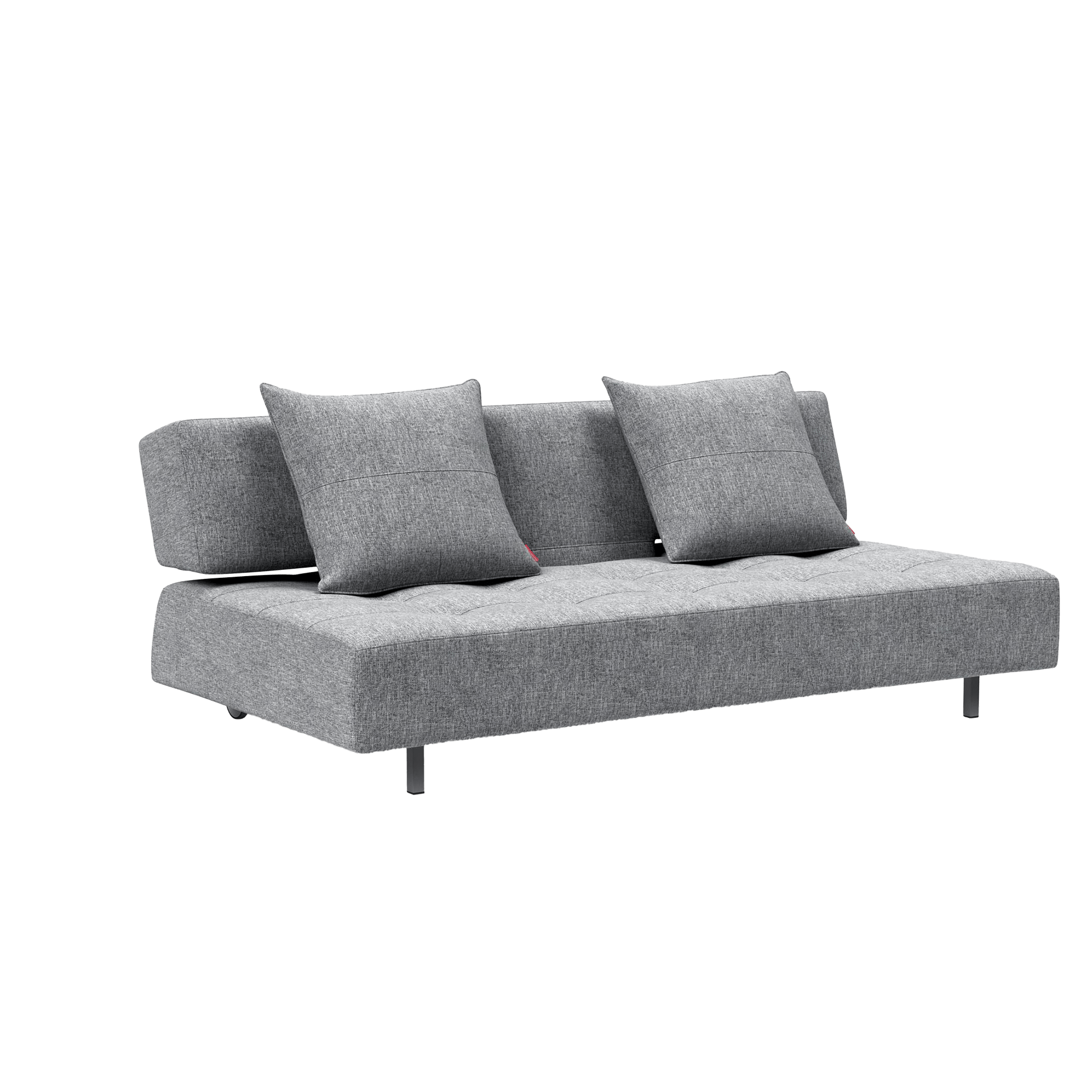 INNOVATION LIVING Schlafsofa Long Horn Bezug Granit Gestell Silber