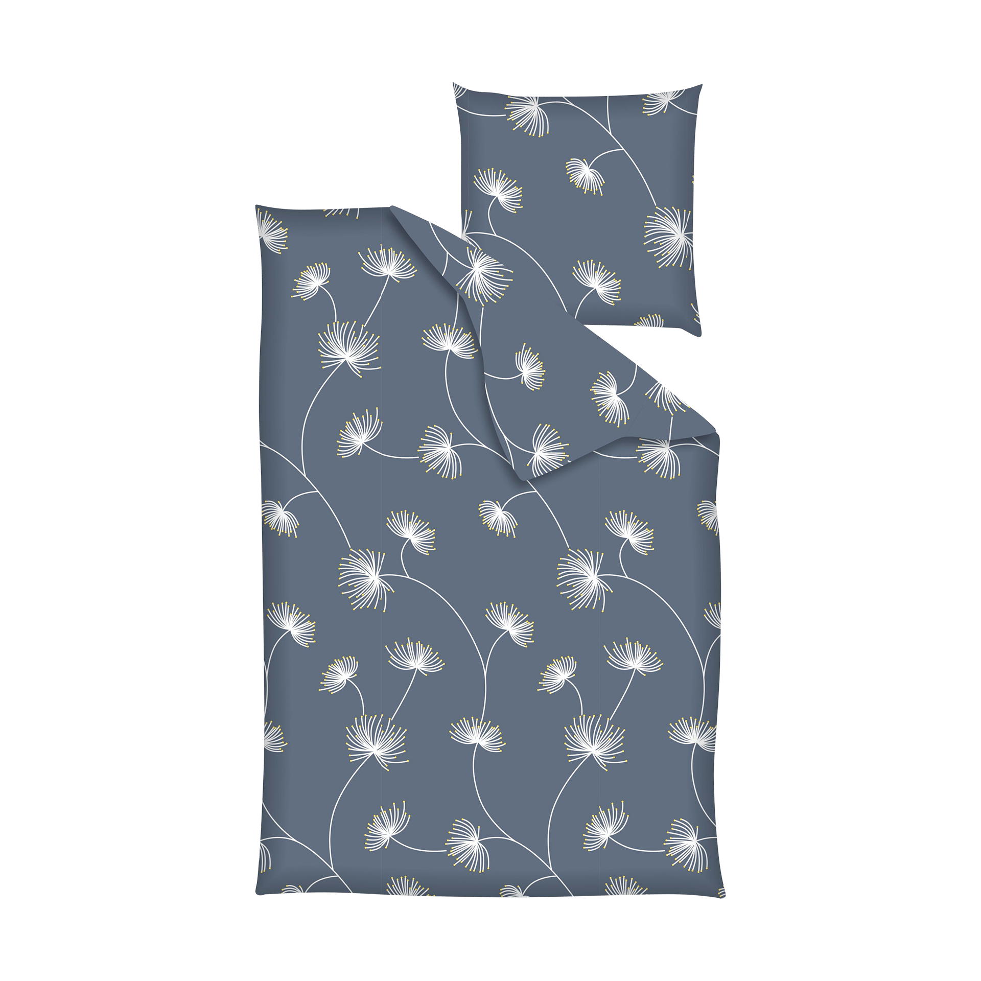 Renforce Bettwäsche Blumen Blue 200x200cm
