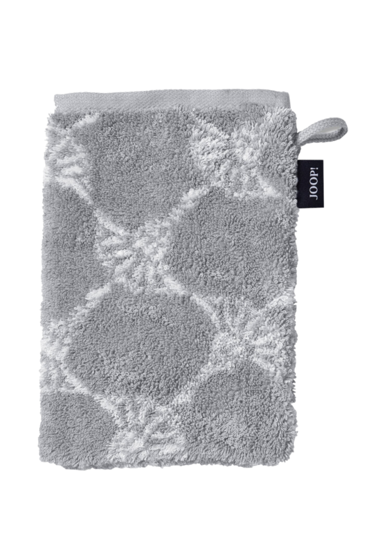 JOOP! Waschhandschuh Cornflower Weiss-silber 16x22cm