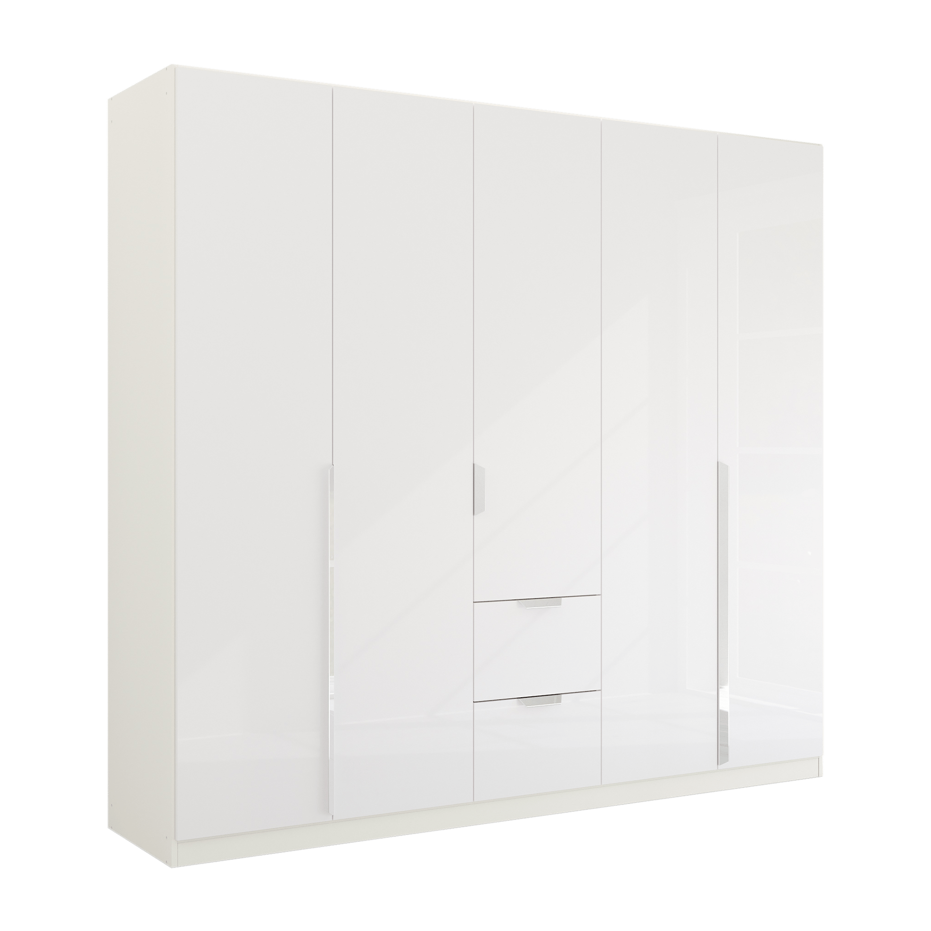 Drehtürenschrank Glam 5-türig Weiß 54*226*210