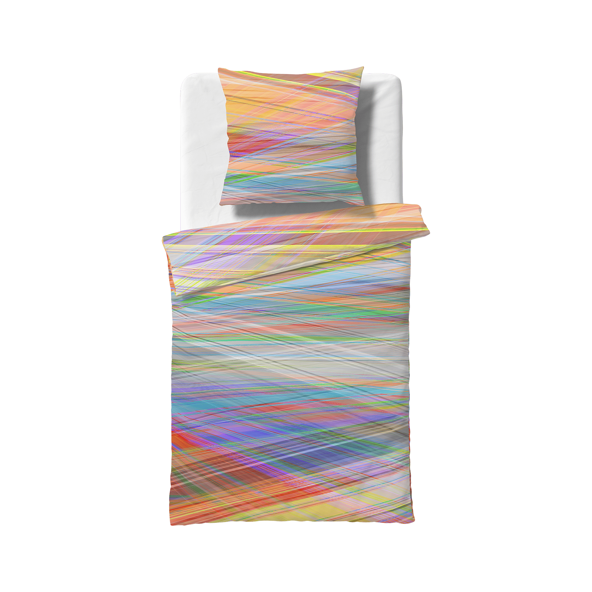 Satin Bettwäsche Bed Art S Multicolor 135x200cm Satin Bettwäsche Bed Art S Multicolor 135x200cm